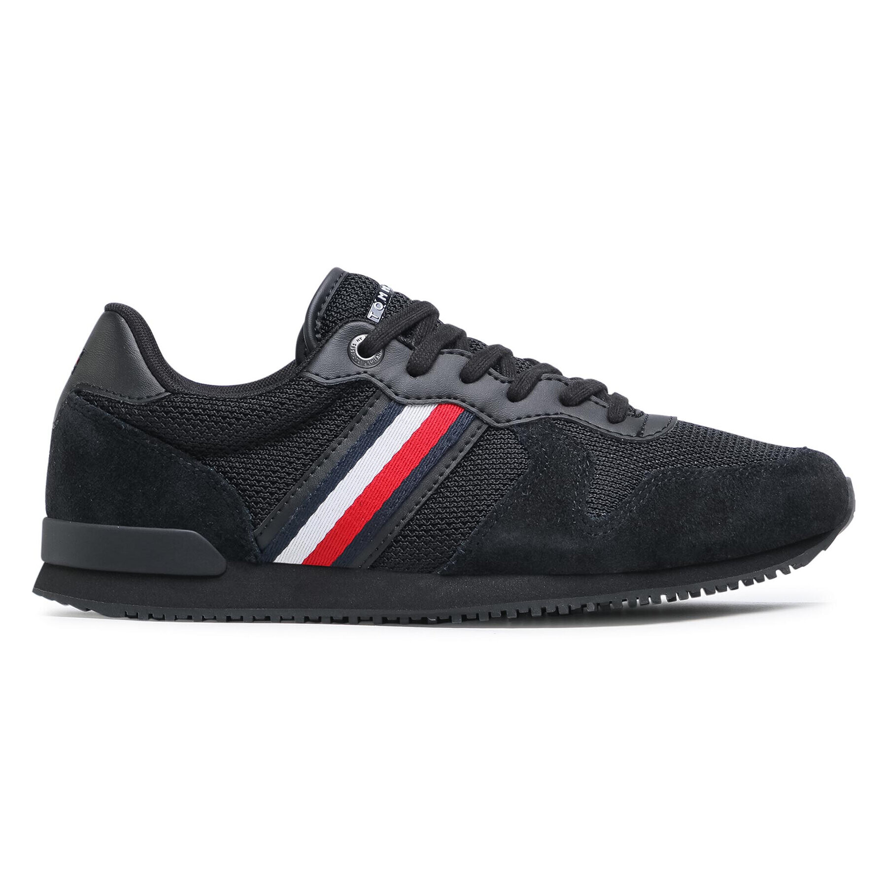 Tommy Hilfiger Сникърси Iconic Material Mix Runner FM0FM03470 Черен - Pepit.bg