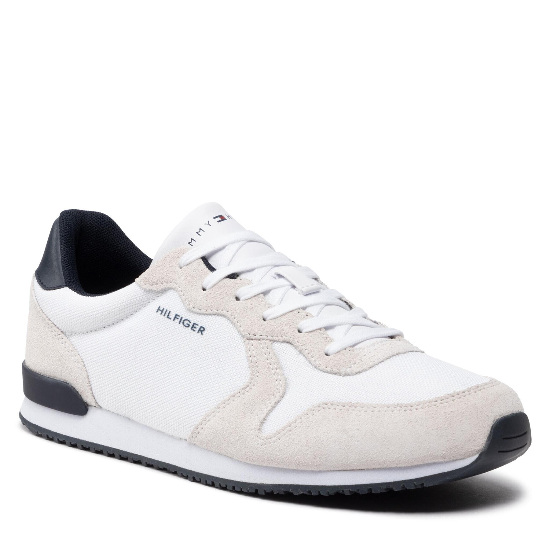 Tommy Hilfiger Сникърси Iconic Material Mix Runner FM0FM04022 Бял - Pepit.bg