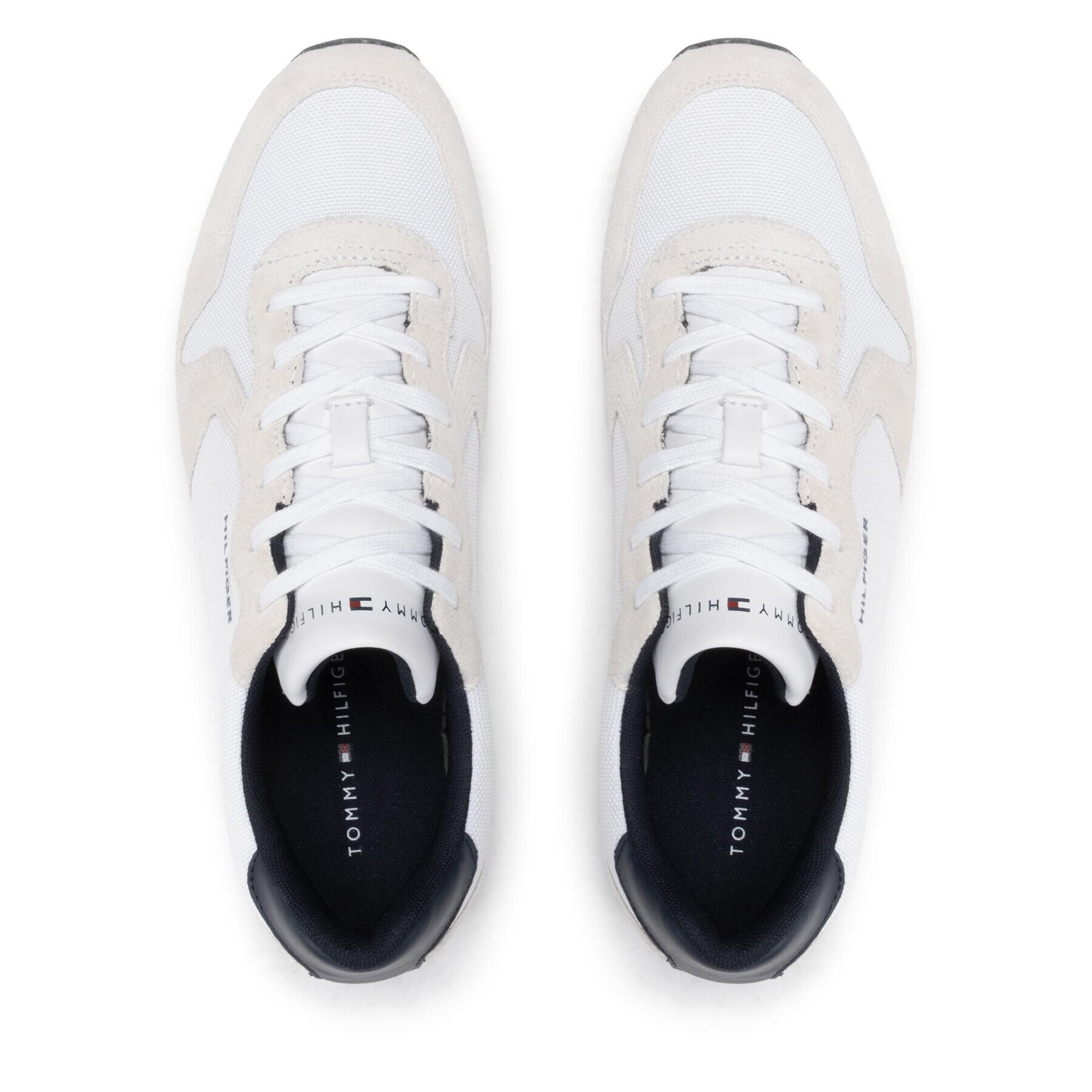 Tommy Hilfiger Сникърси Iconic Material Mix Runner FM0FM04022 Бял - Pepit.bg