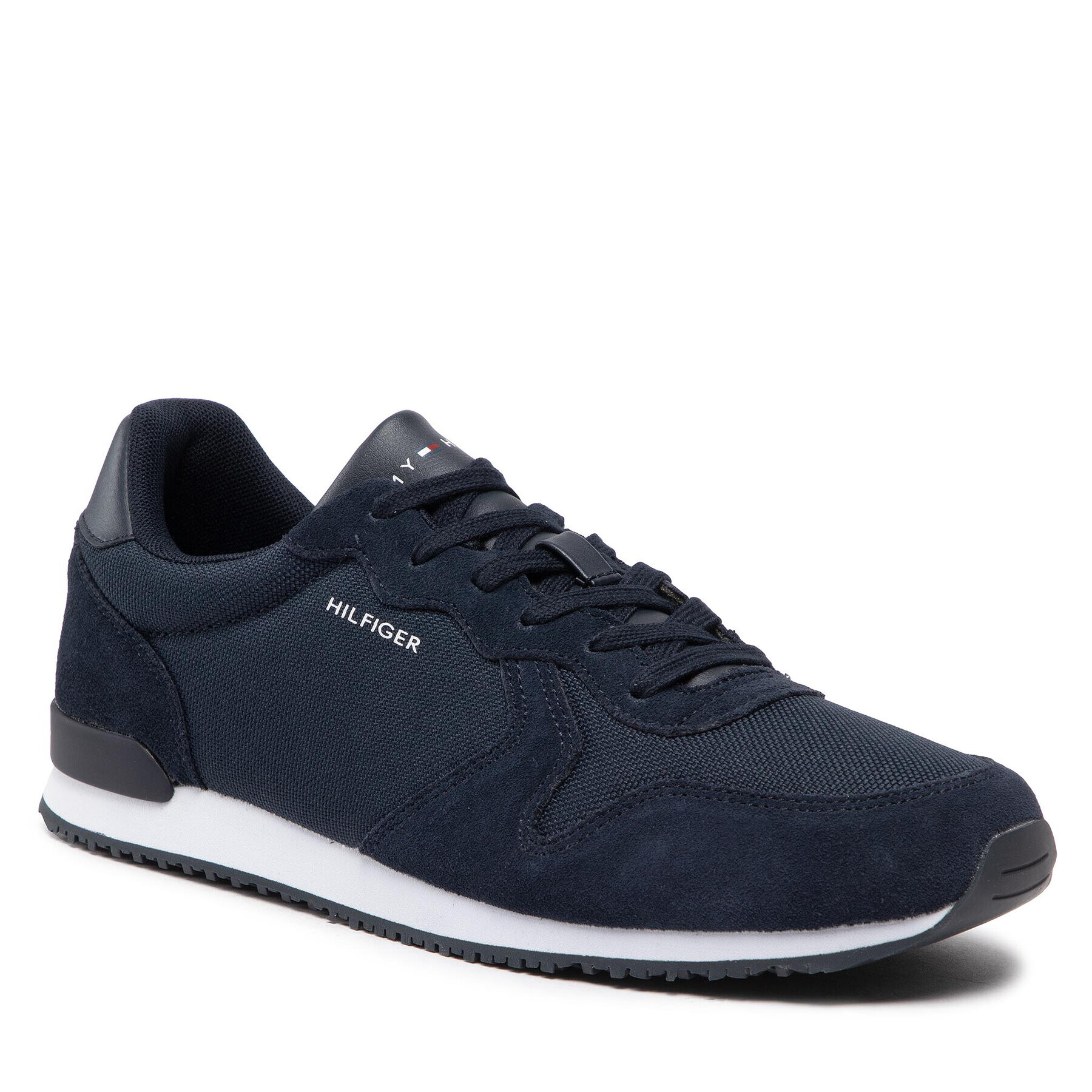 Tommy Hilfiger Сникърси Iconic Material Mix Runner FM0FM04022 Тъмносин - Pepit.bg