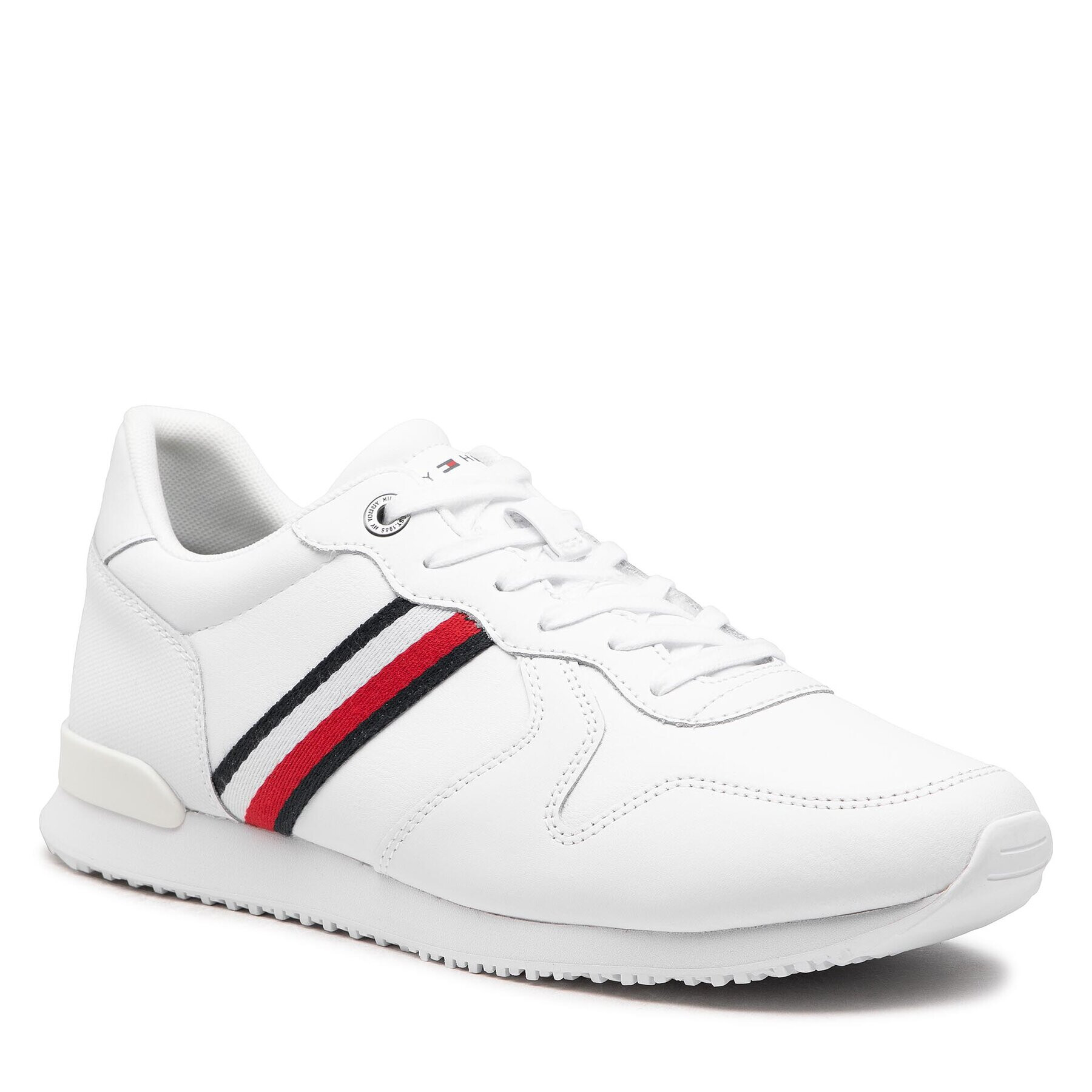 Tommy Hilfiger Сникърси Iconic Runner Leather FM0FM04281 Бял - Pepit.bg