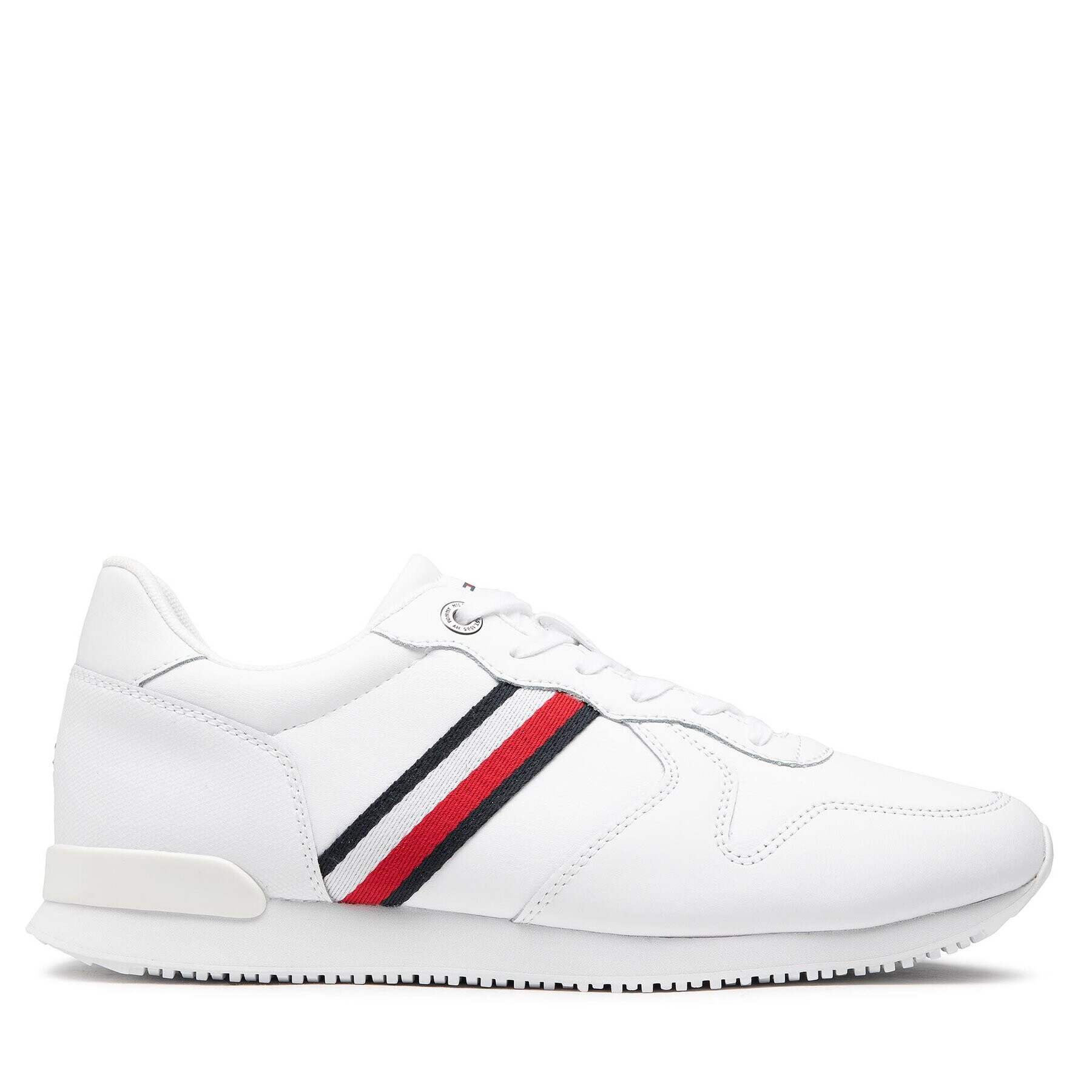 Tommy Hilfiger Сникърси Iconic Runner Leather FM0FM04281 Бял - Pepit.bg