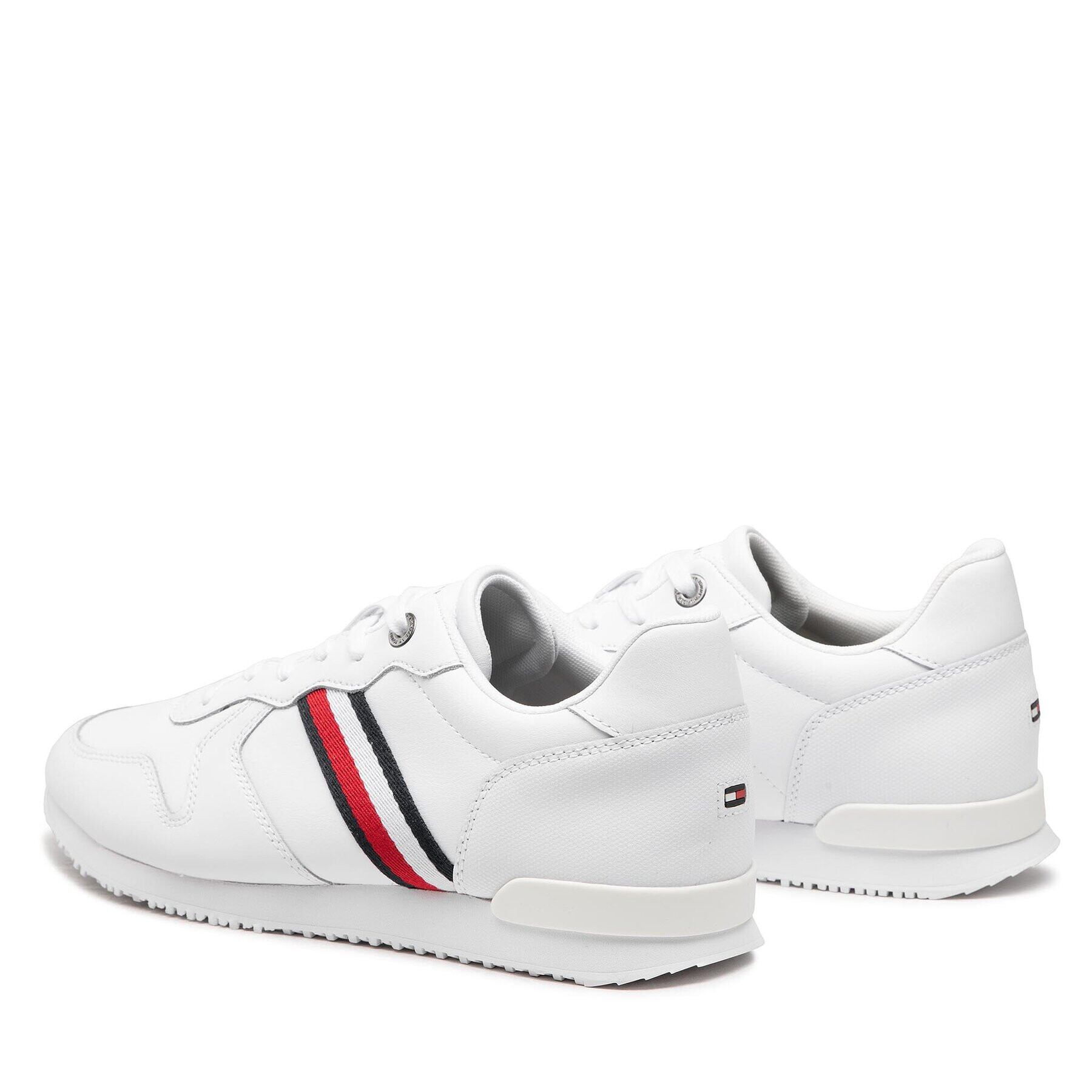 Tommy Hilfiger Сникърси Iconic Runner Leather FM0FM04281 Бял - Pepit.bg