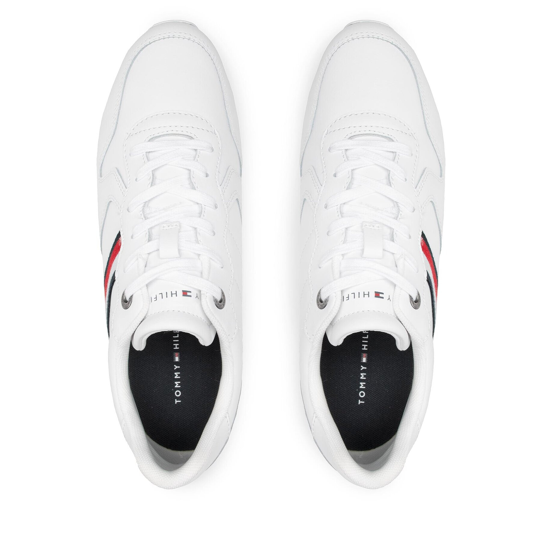 Tommy Hilfiger Сникърси Iconic Runner Leather FM0FM04281 Бял - Pepit.bg