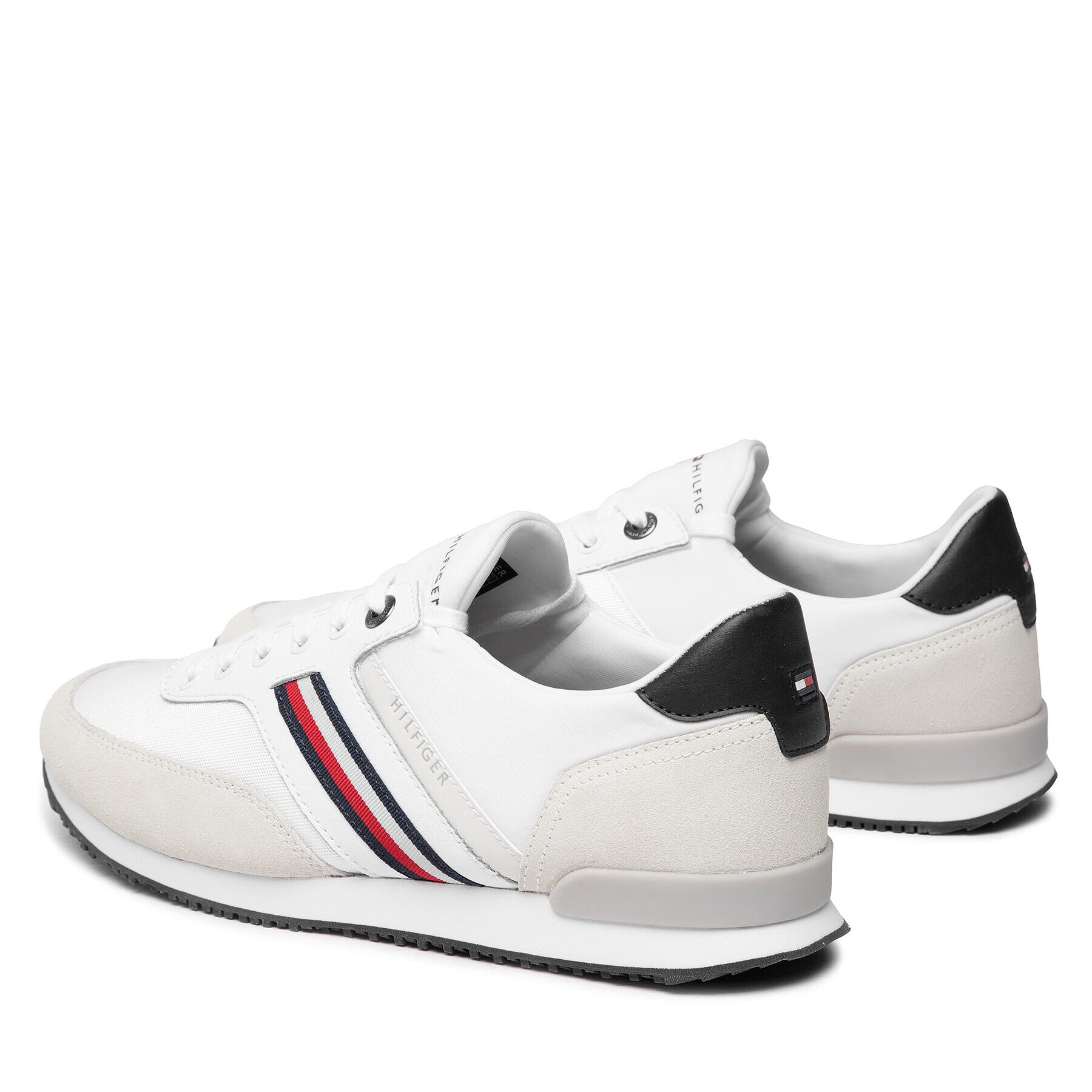 Tommy Hilfiger Сникърси Iconic Sock Runner Mix FM0FM04137 Бял - Pepit.bg