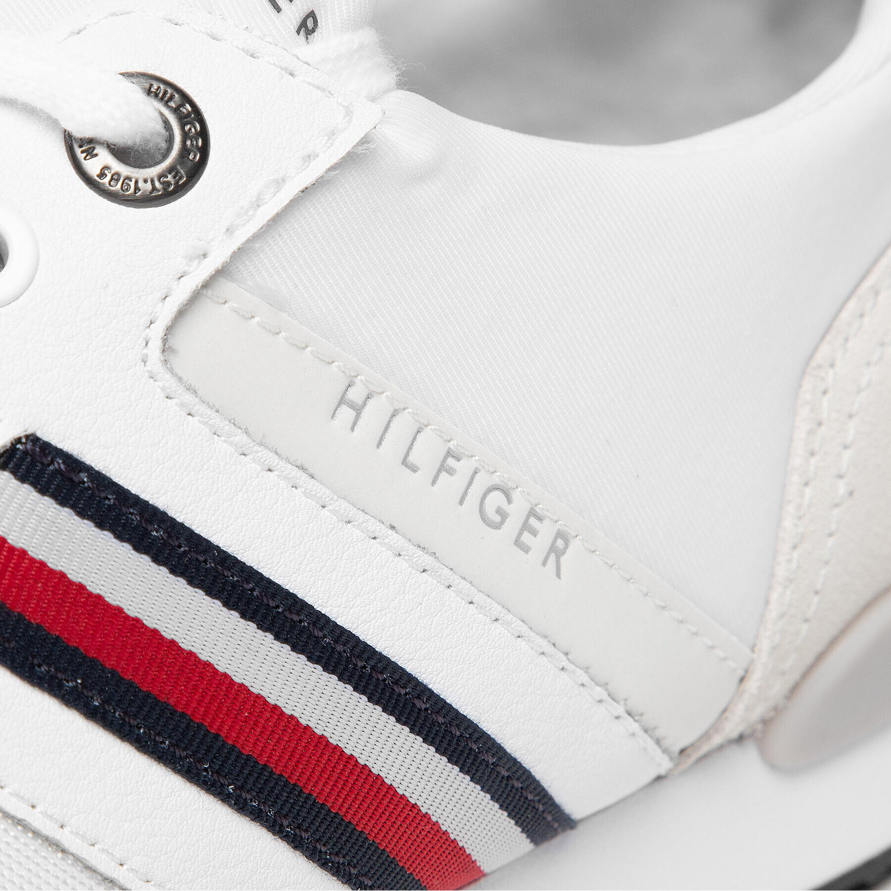 Tommy Hilfiger Сникърси Iconic Sock Runner Mix FM0FM04137 Бял - Pepit.bg