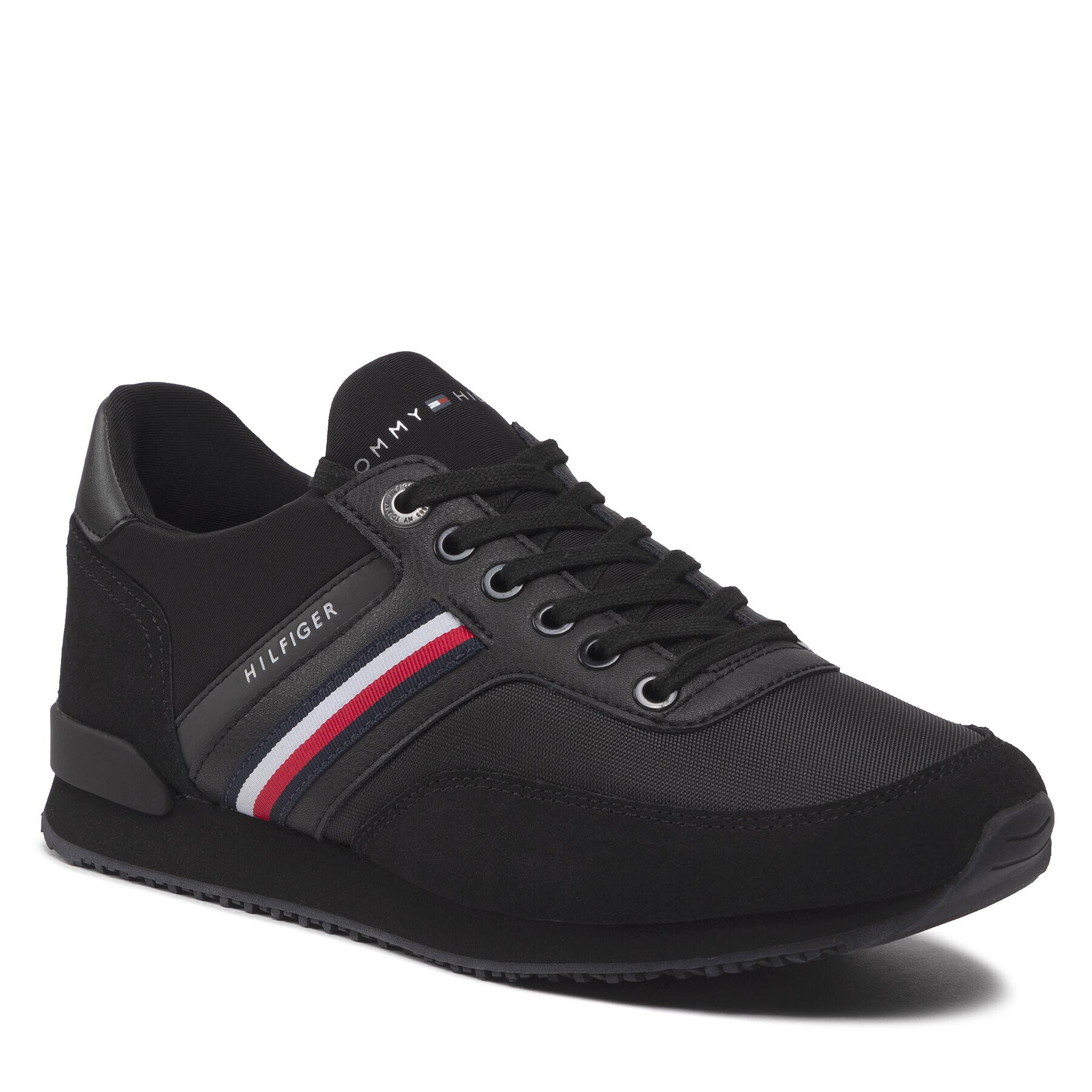 Tommy Hilfiger Сникърси Iconic Sock Runner Mix FM0FM04137 Черен - Pepit.bg