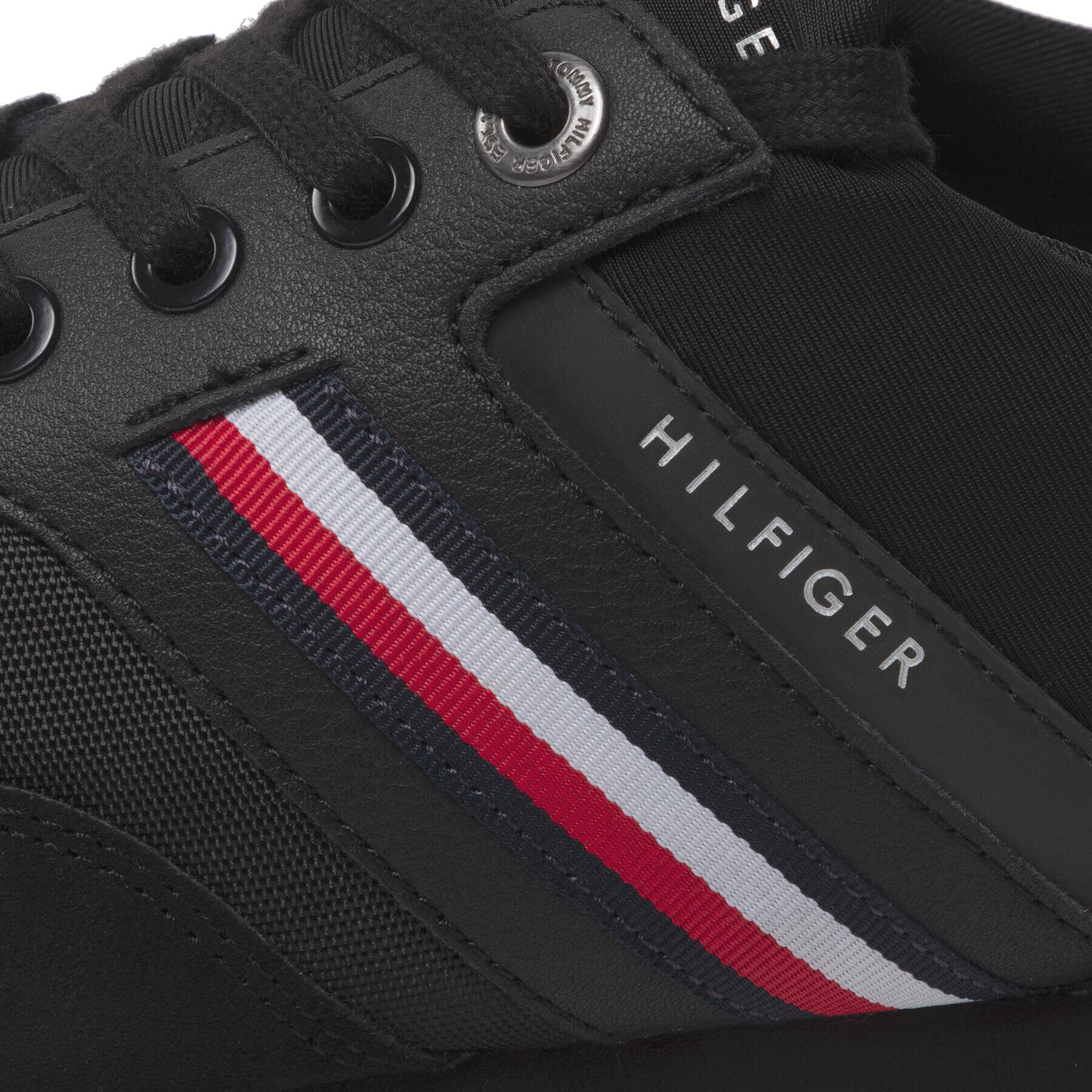 Tommy Hilfiger Сникърси Iconic Sock Runner Mix FM0FM04137 Черен - Pepit.bg