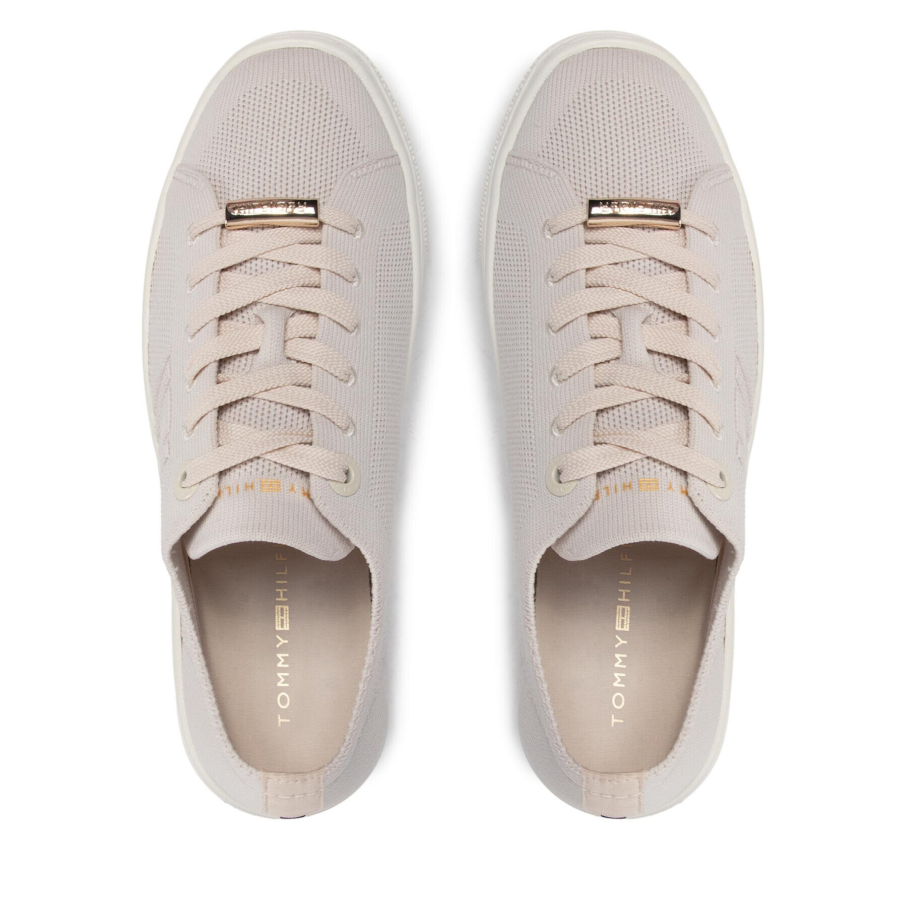 Tommy Hilfiger Сникърси Knitted Light Cupsole FW0FW06332 Бежов - Pepit.bg
