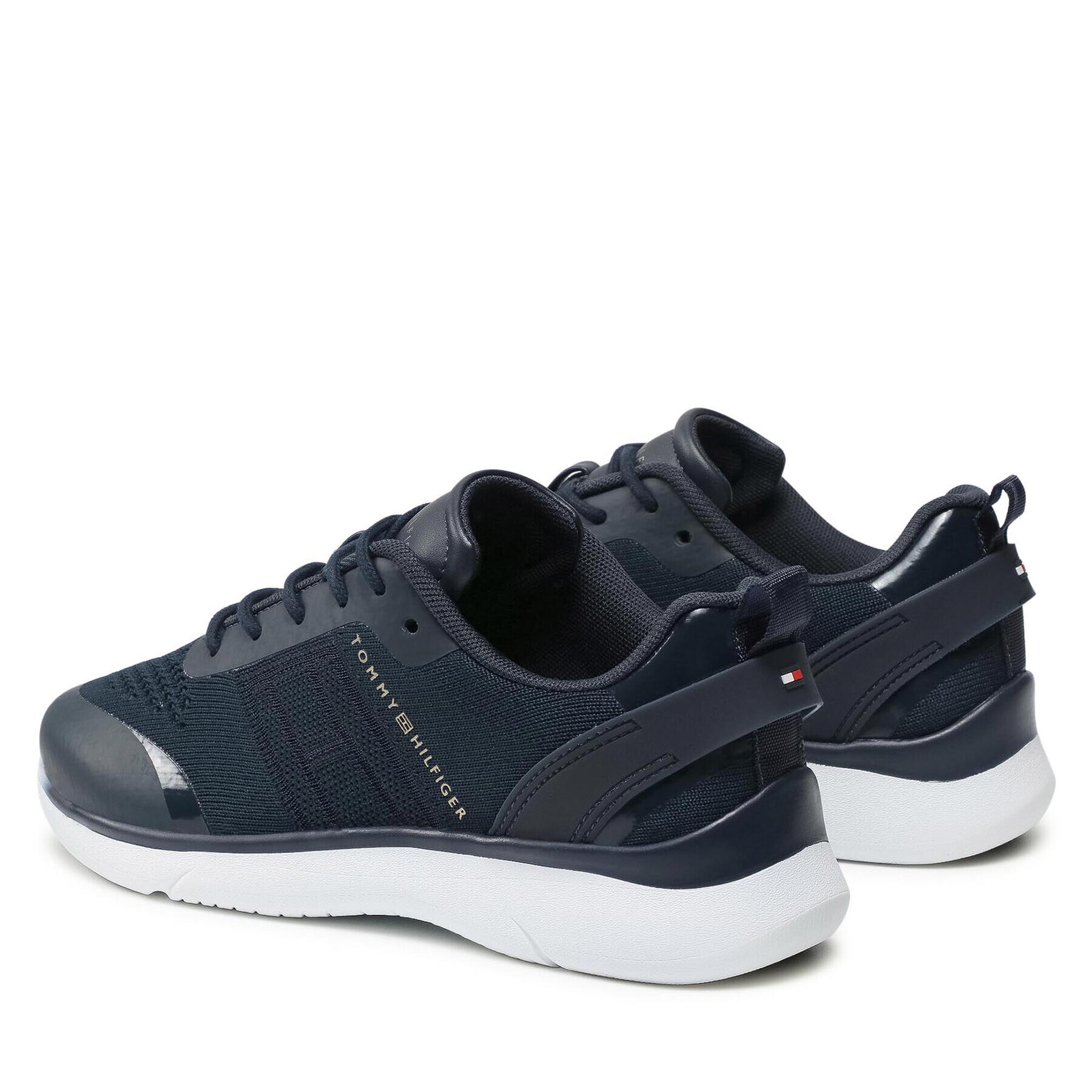 Tommy Hilfiger Сникърси Knitted Light Sneaker FW0FW05791 Тъмносин - Pepit.bg