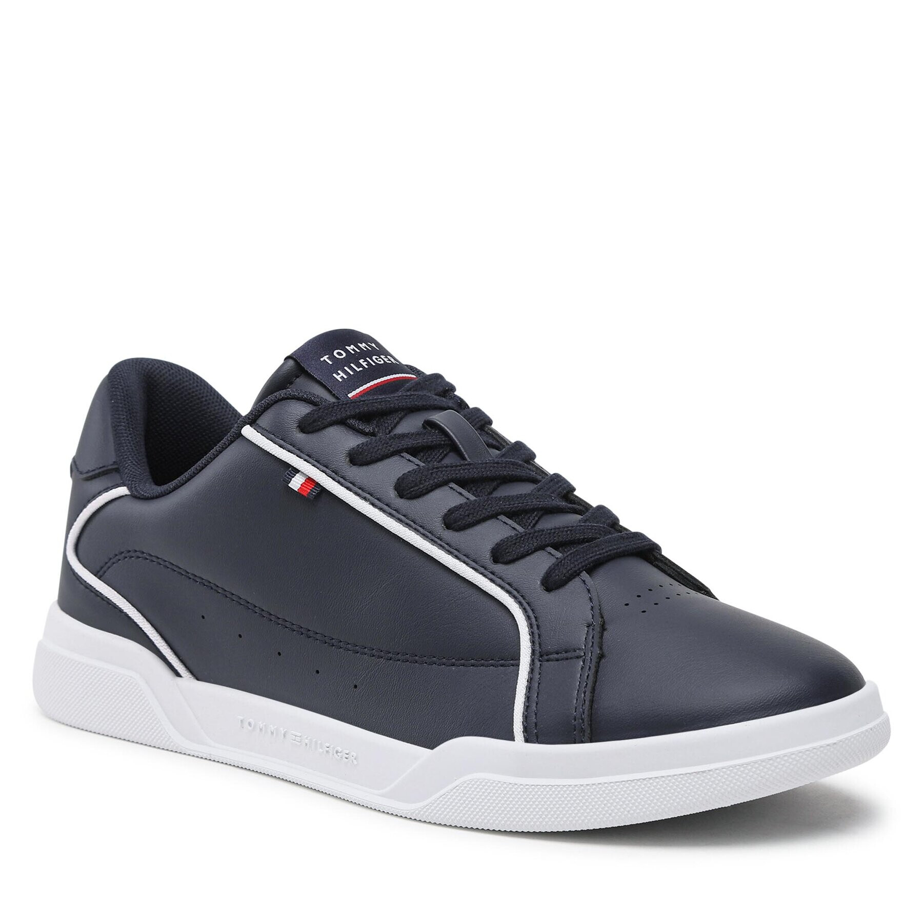 Tommy Hilfiger Сникърси Lo Cup Leather FM0FM04429 Тъмносин - Pepit.bg
