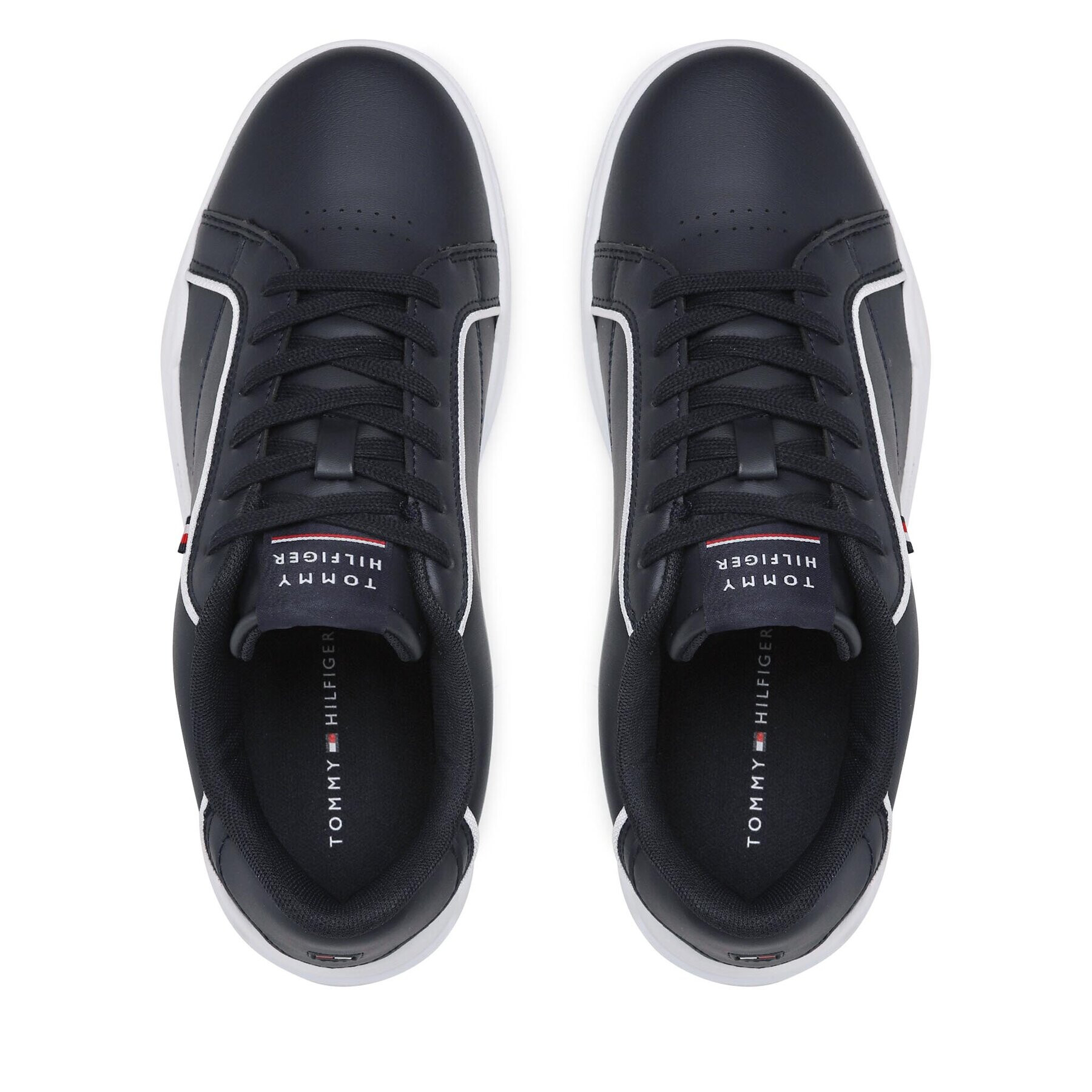 Tommy Hilfiger Сникърси Lo Cup Leather FM0FM04429 Тъмносин - Pepit.bg