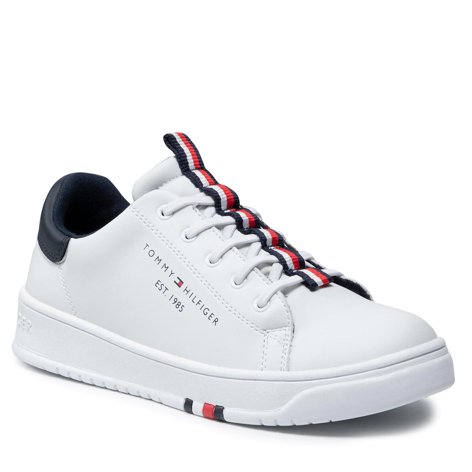 Tommy Hilfiger Сникърси Low Cut Lace Up Sneaker T3B4-32052-0193 S Бял - Pepit.bg