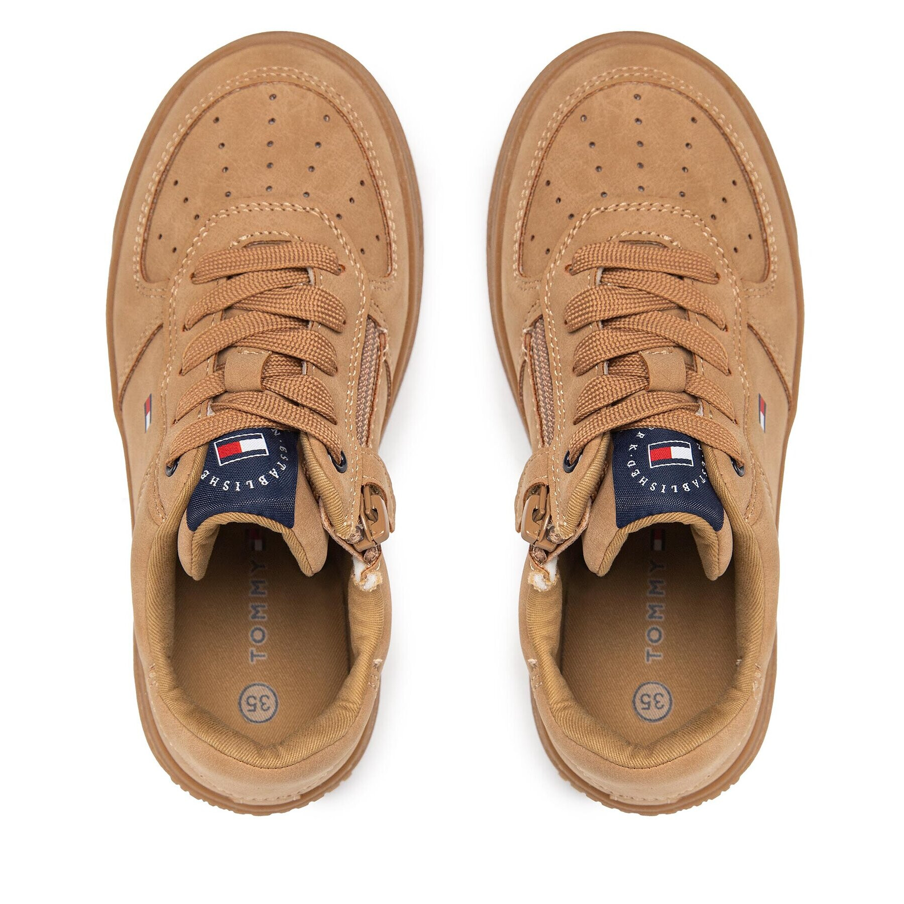 Tommy Hilfiger Сникърси Low Cut Lace-Up Sneaker T3B9-32478-1441 S Кафяв - Pepit.bg