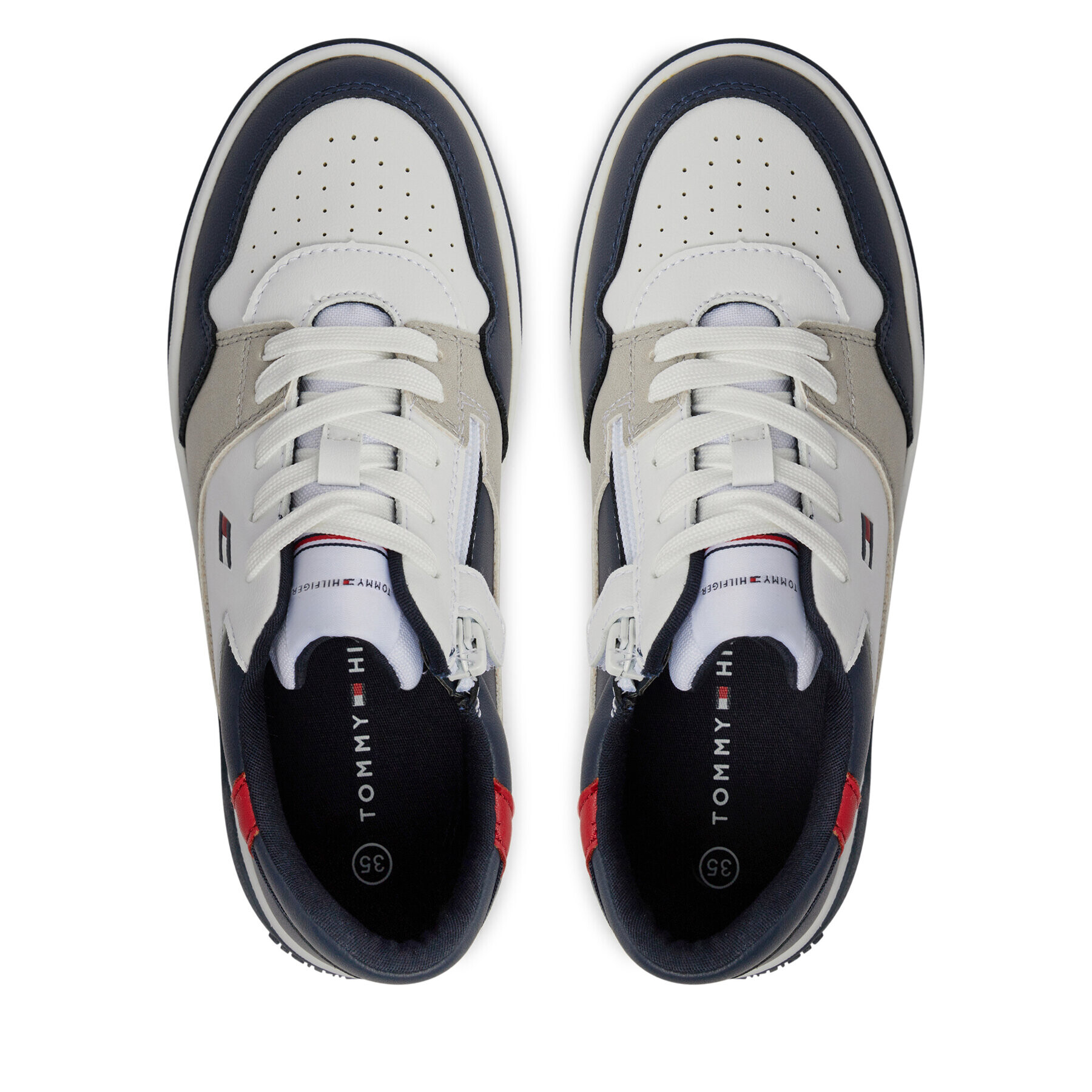 Tommy Hilfiger Сникърси Low Cut Lace-Up Sneaker T3X9-33368-1355 S Цветен - Pepit.bg