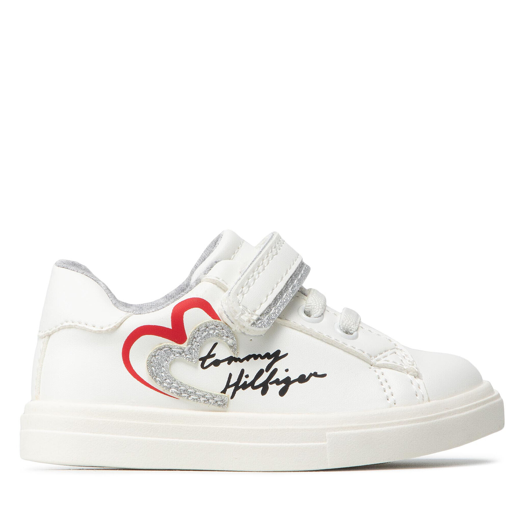 Tommy Hilfiger Сникърси Low Cut Lace-Up/Velcro Sneaker T1A4-32132-1374 M Бял - Pepit.bg