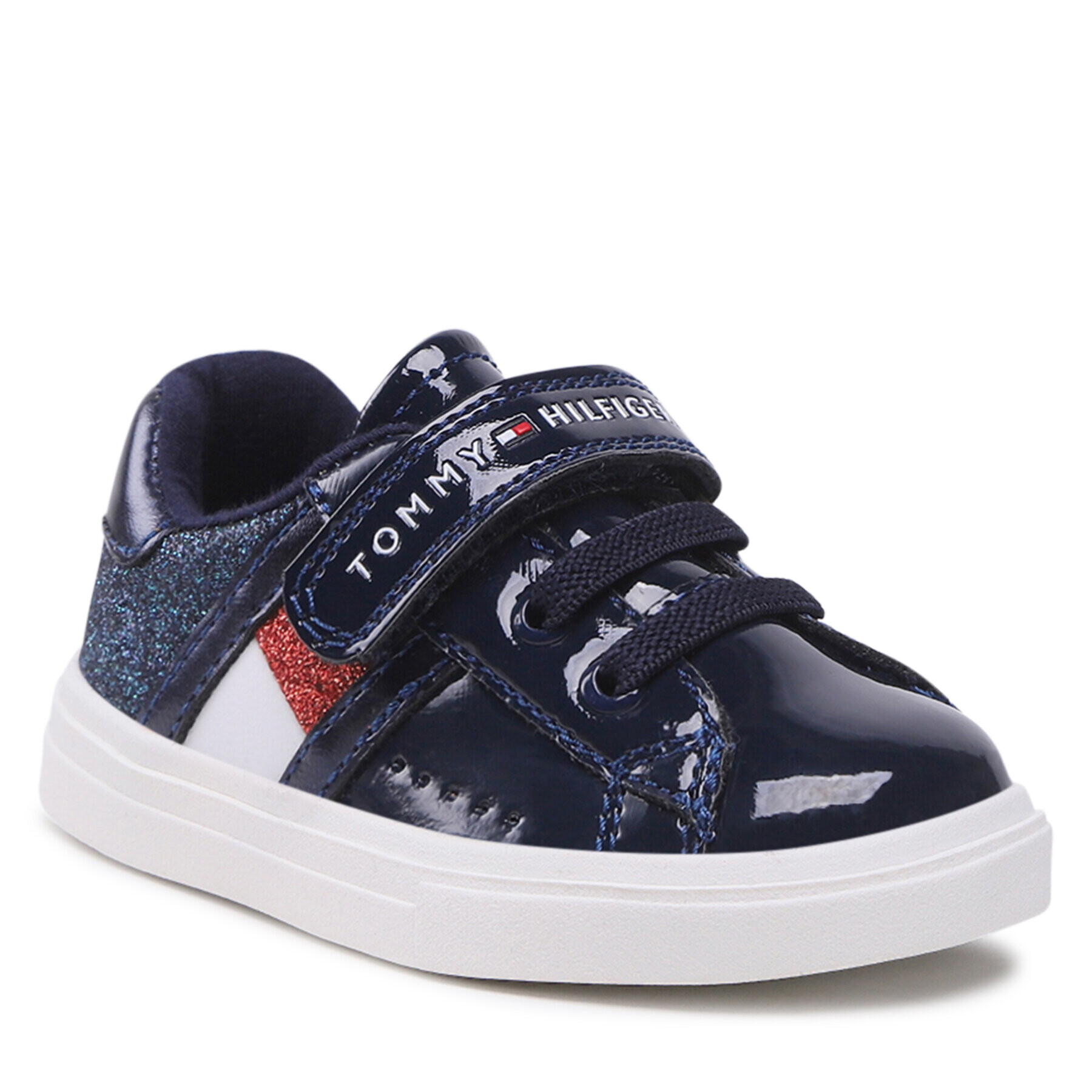 Tommy Hilfiger Сникърси Low Cut Lace-Up /Velcro Sneaker T1A9-32298-1160 M Тъмносин - Pepit.bg