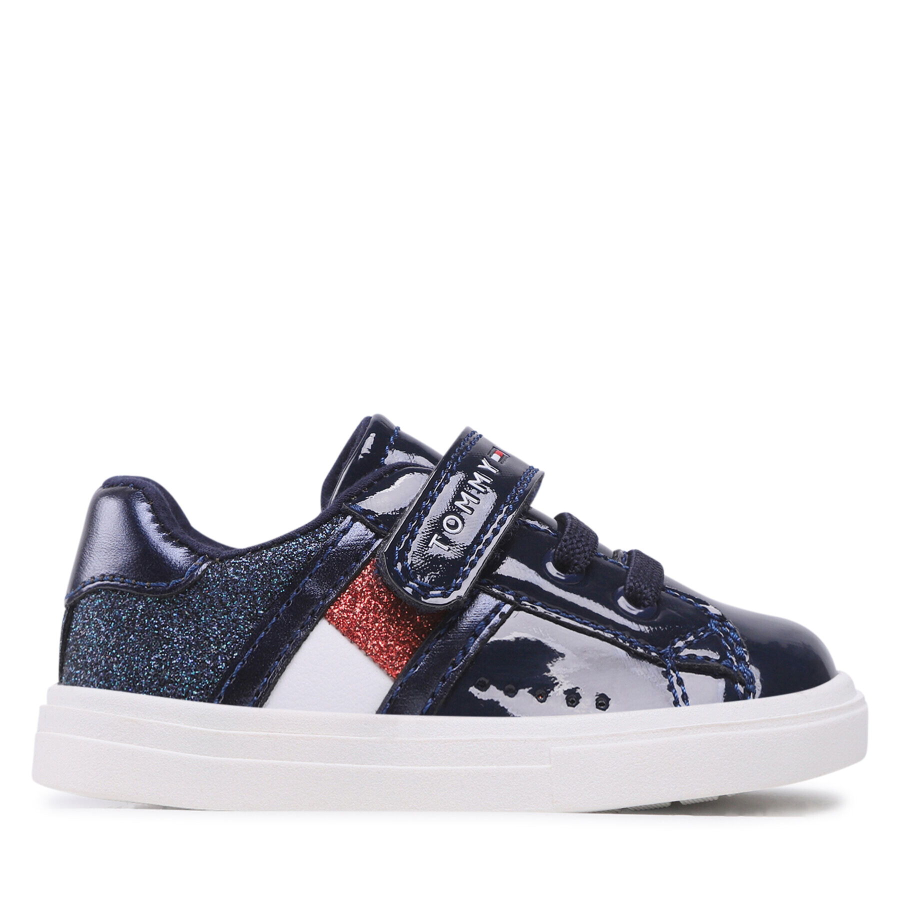 Tommy Hilfiger Сникърси Low Cut Lace-Up /Velcro Sneaker T1A9-32298-1160 M Тъмносин - Pepit.bg