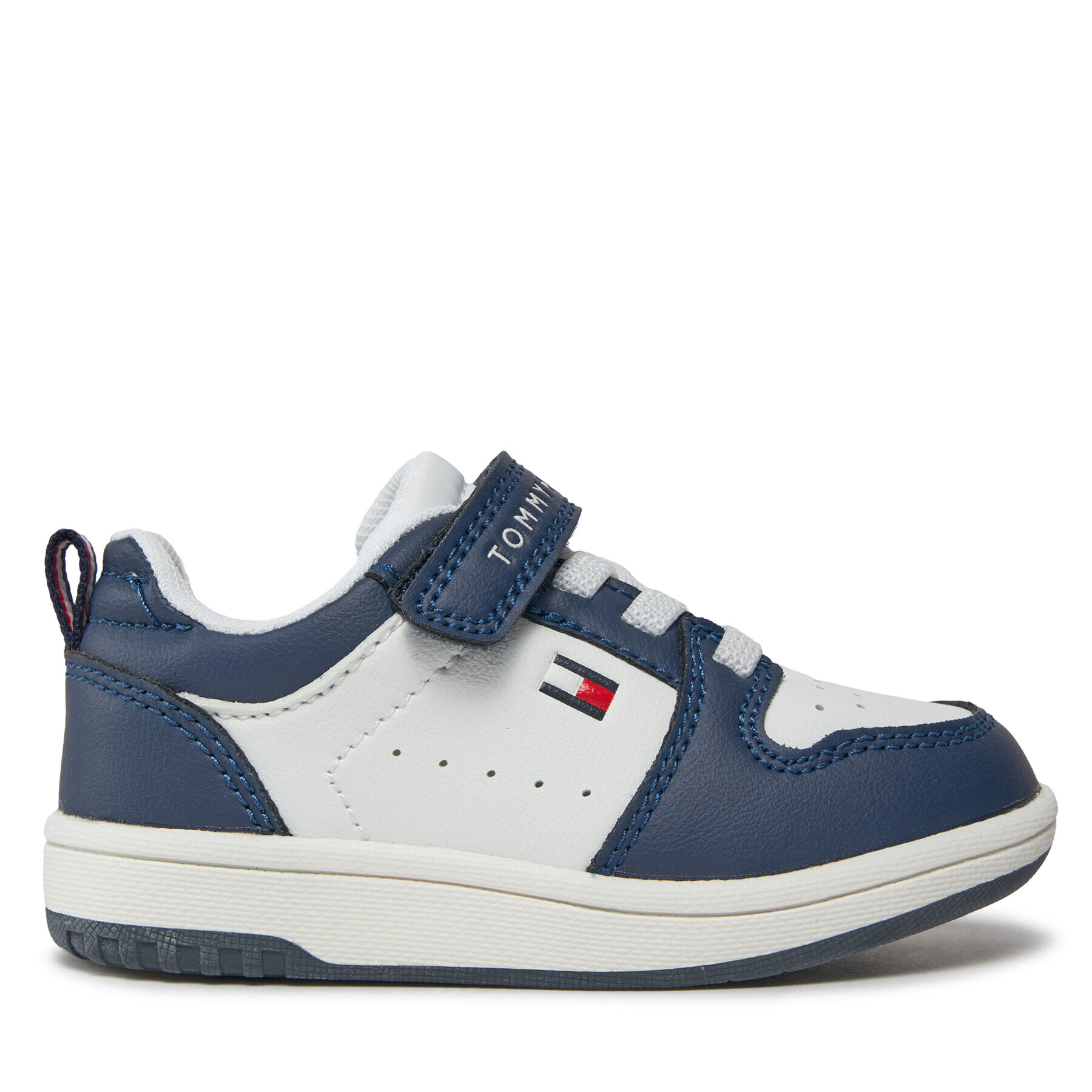 Tommy Hilfiger Сникърси Low Cut Lace Up/Velcro Sneaker T1X9-33340-1355 M Бял - Pepit.bg