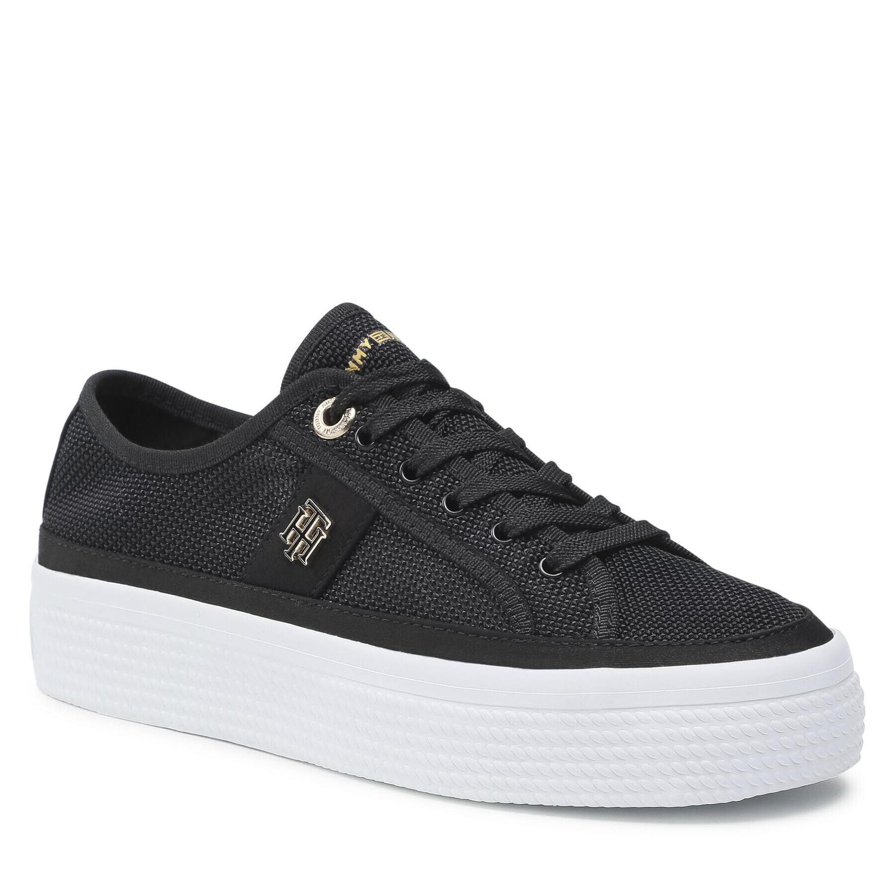Tommy Hilfiger Сникърси Mesh Vulc Sneaker FW0FW05793 Черен - Pepit.bg