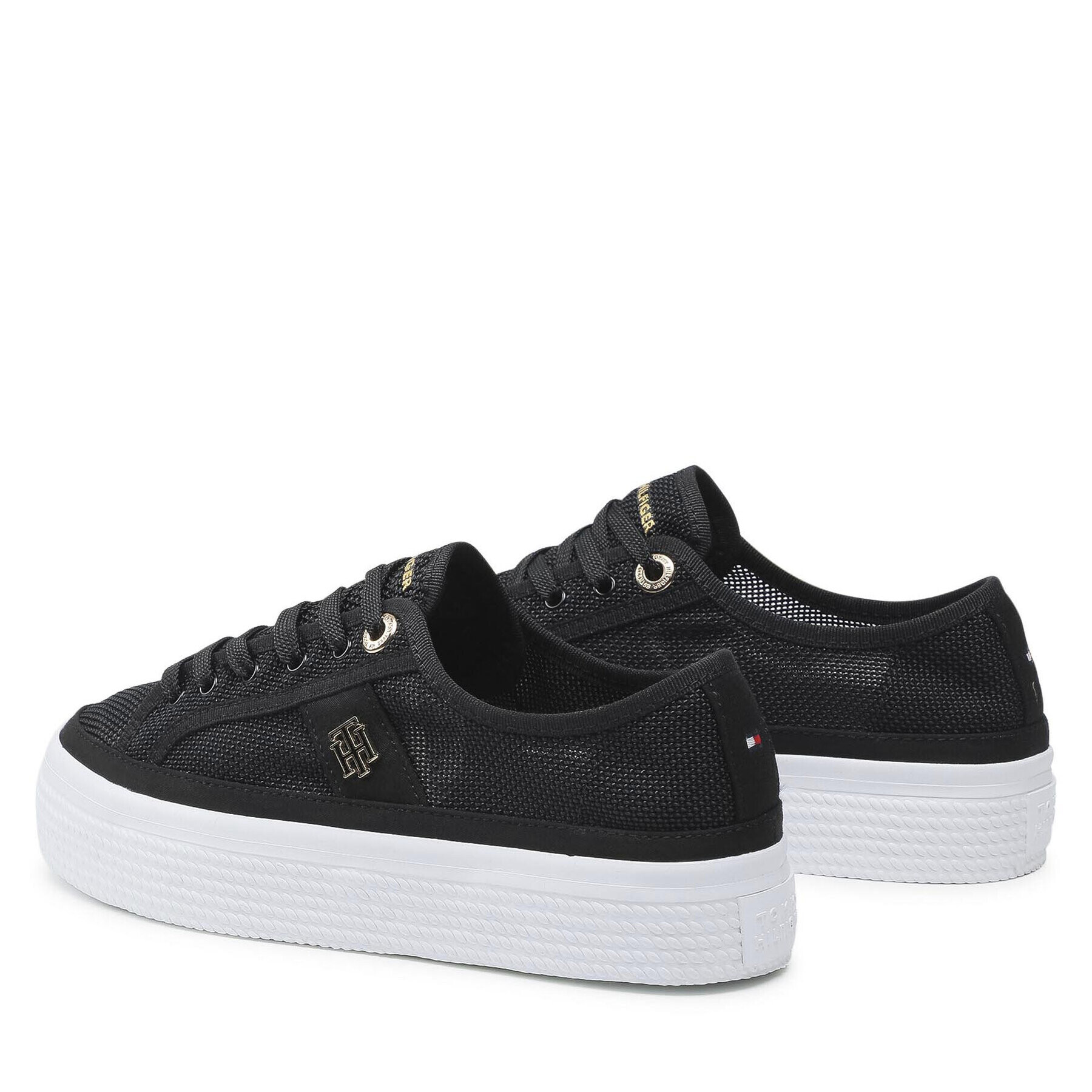 Tommy Hilfiger Сникърси Mesh Vulc Sneaker FW0FW05793 Черен - Pepit.bg