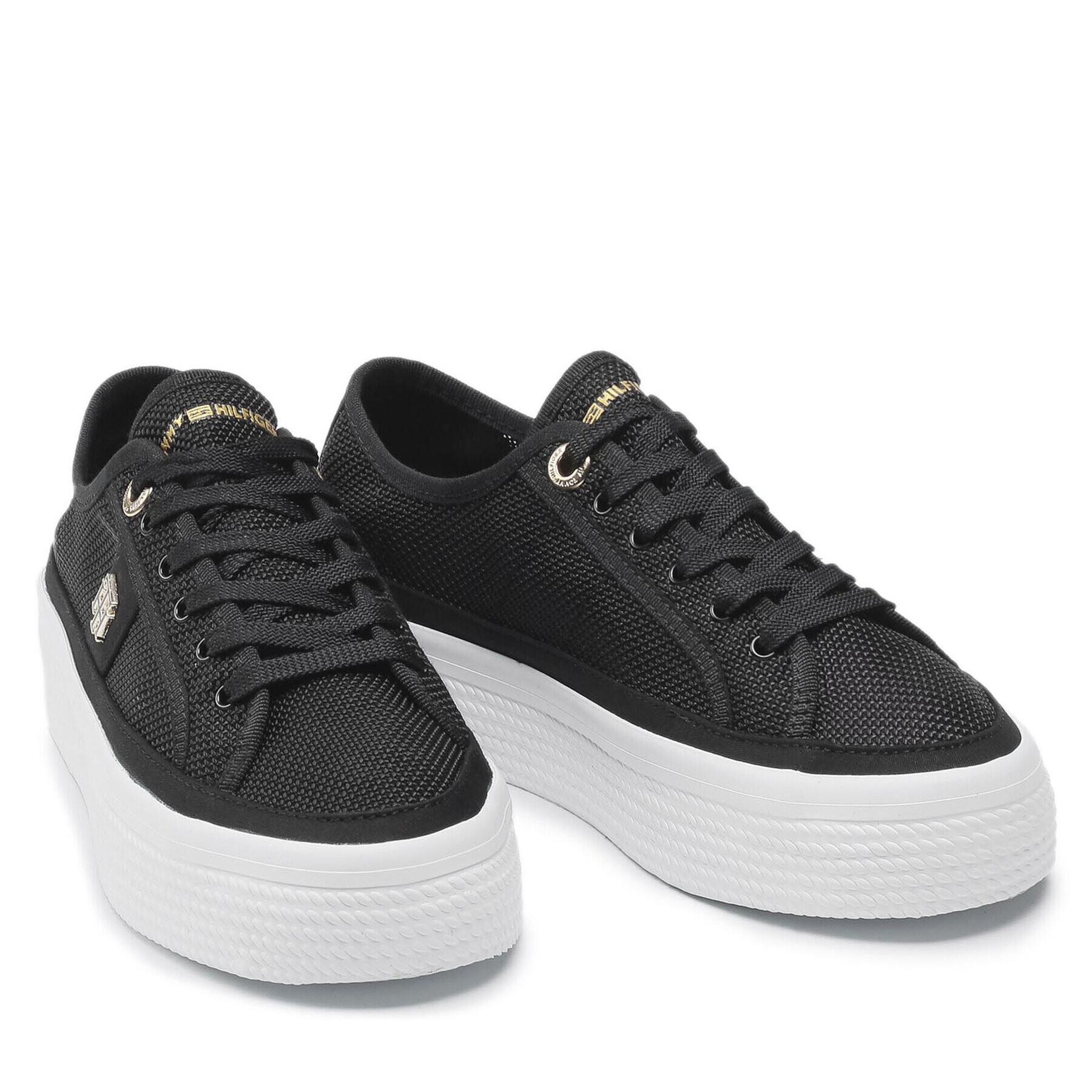 Tommy Hilfiger Сникърси Mesh Vulc Sneaker FW0FW05793 Черен - Pepit.bg
