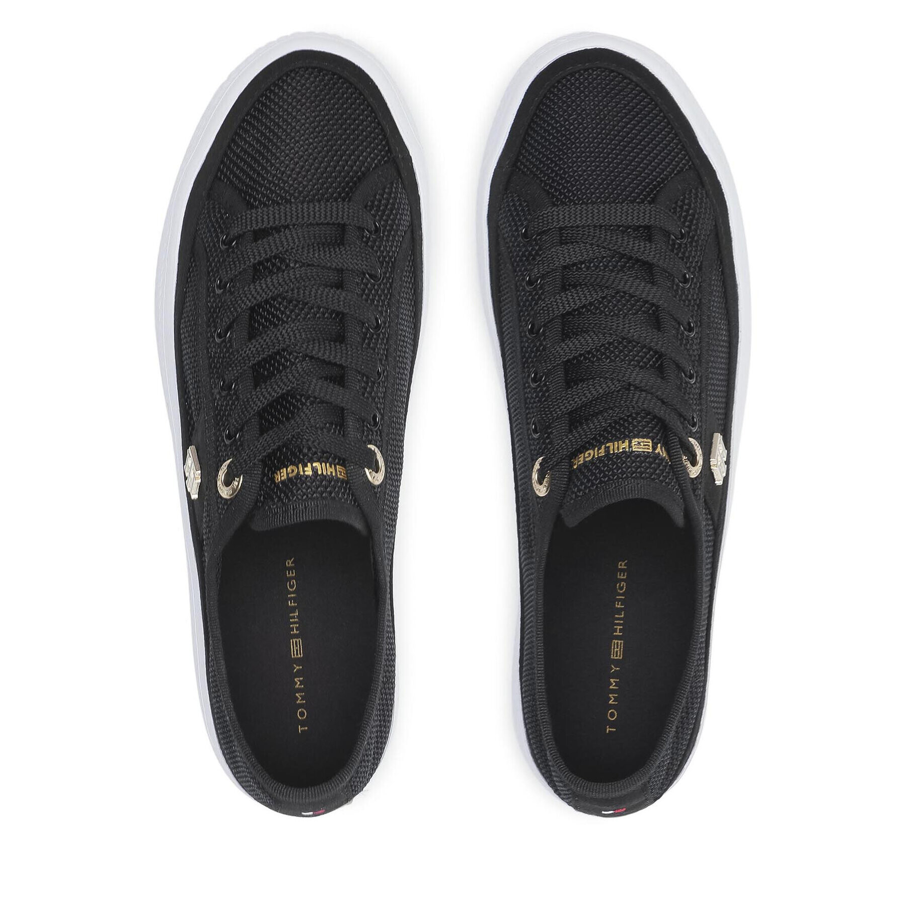 Tommy Hilfiger Сникърси Mesh Vulc Sneaker FW0FW05793 Черен - Pepit.bg
