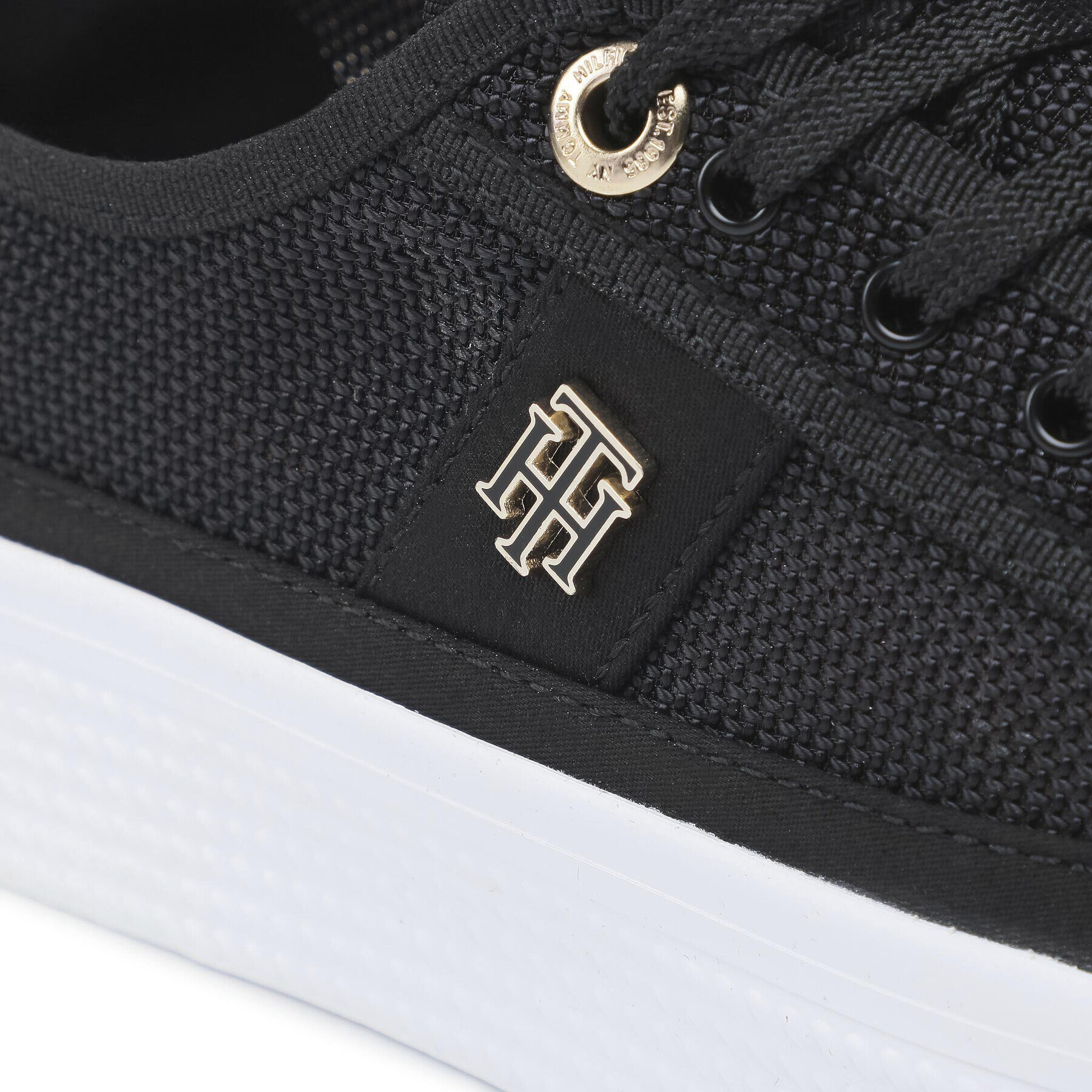 Tommy Hilfiger Сникърси Mesh Vulc Sneaker FW0FW05793 Черен - Pepit.bg