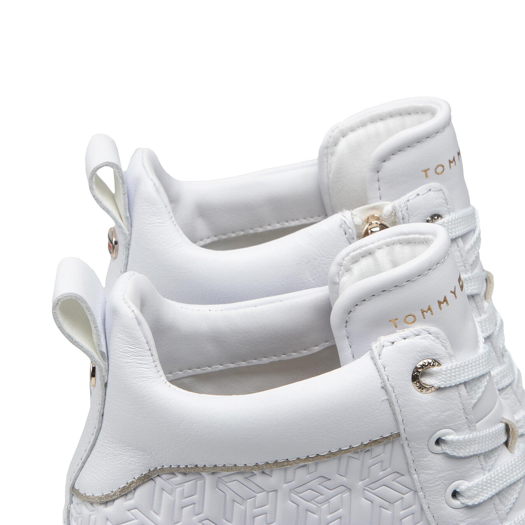 Tommy Hilfiger Сникърси Metallic Pop Sneaker Wedge FW0FW06118 Бял - Pepit.bg