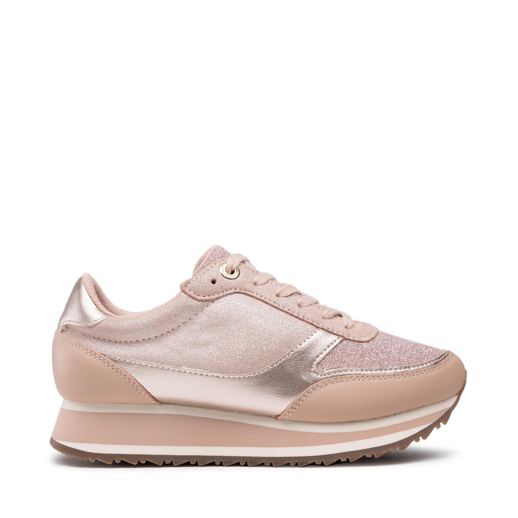 Tommy Hilfiger Сникърси Metallic Retro Runner FW0FW03337 Розов - Pepit.bg