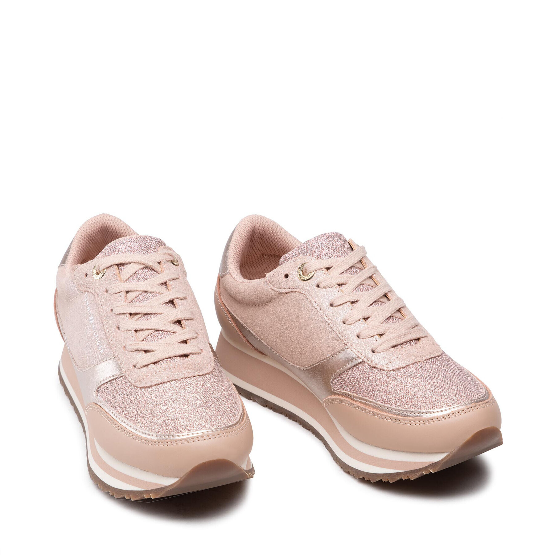 Tommy Hilfiger Сникърси Metallic Retro Runner FW0FW03337 Розов - Pepit.bg