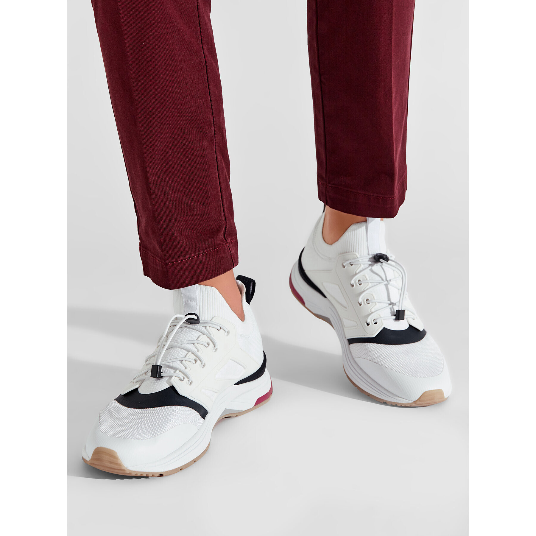 Tommy Hilfiger Сникърси Modern Prep Sneaker Knit FM0FM04233 Бял - Pepit.bg