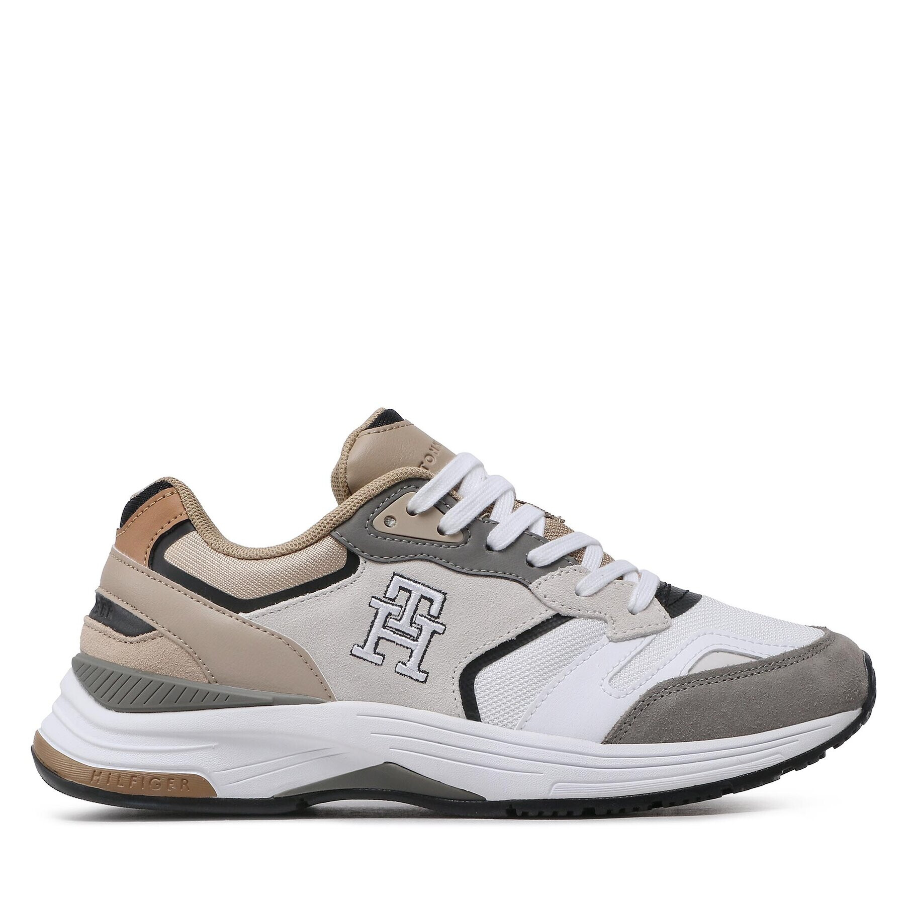 Tommy Hilfiger Сникърси Modern Prep Sneaker Mix FM0FM04498 Бял - Pepit.bg