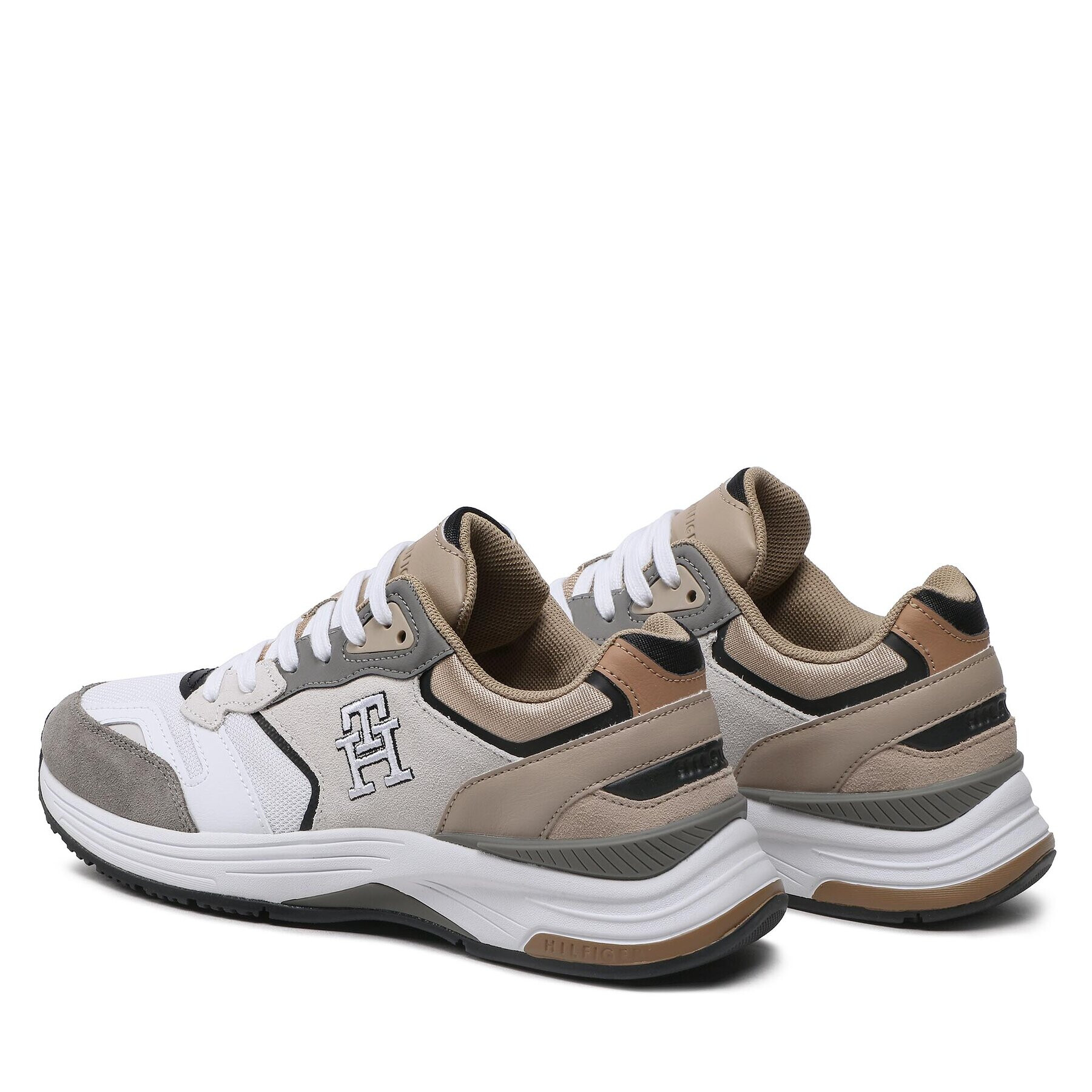 Tommy Hilfiger Сникърси Modern Prep Sneaker Mix FM0FM04498 Бял - Pepit.bg