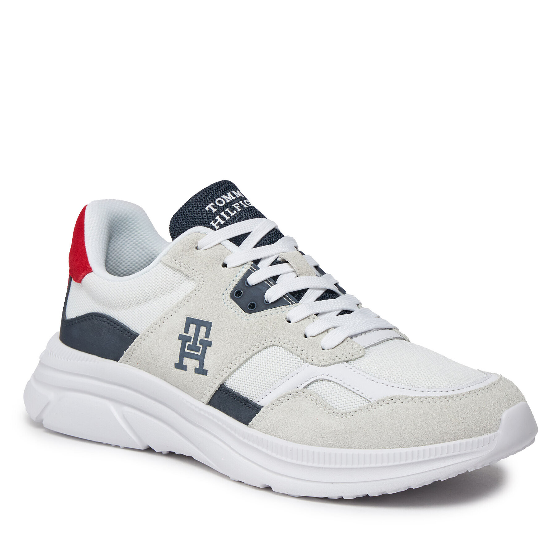Tommy Hilfiger Сникърси Modern Runner Lth Mix FM0FM04878 Бял - Pepit.bg