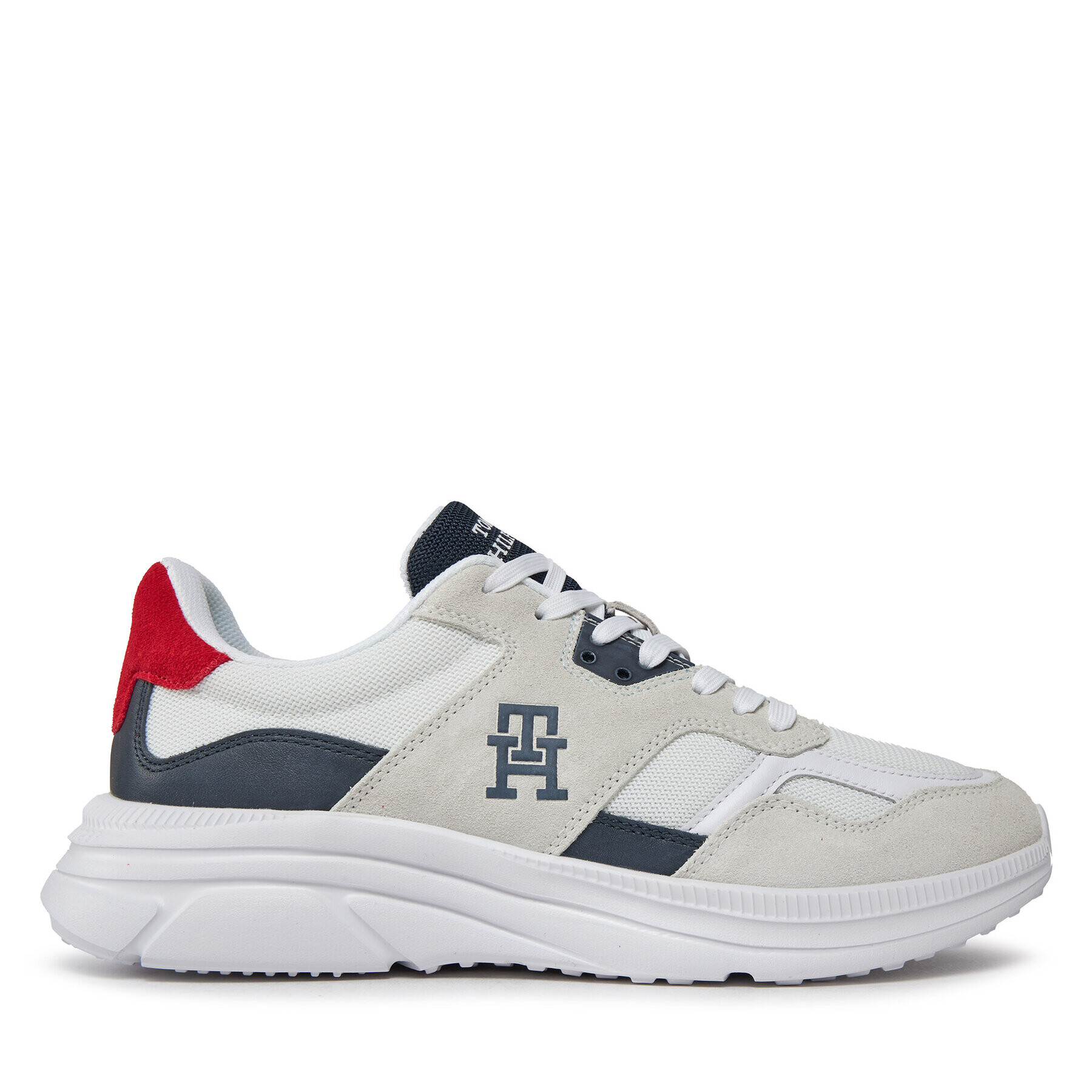 Tommy Hilfiger Сникърси Modern Runner Lth Mix FM0FM04878 Бял - Pepit.bg