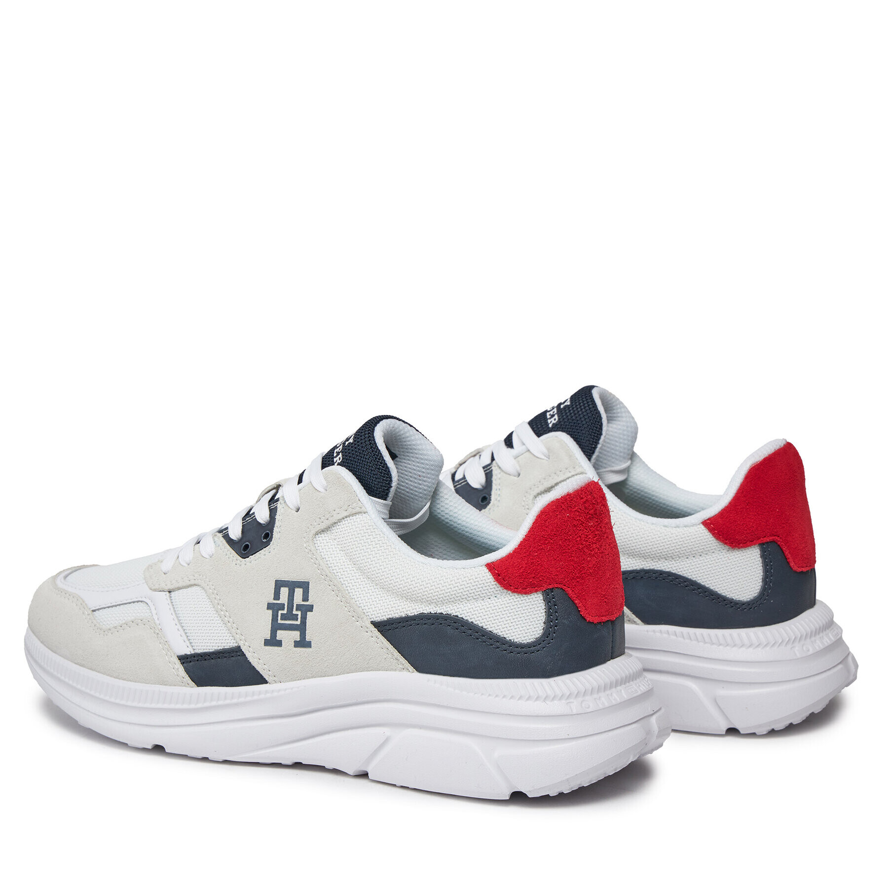 Tommy Hilfiger Сникърси Modern Runner Lth Mix FM0FM04878 Бял - Pepit.bg