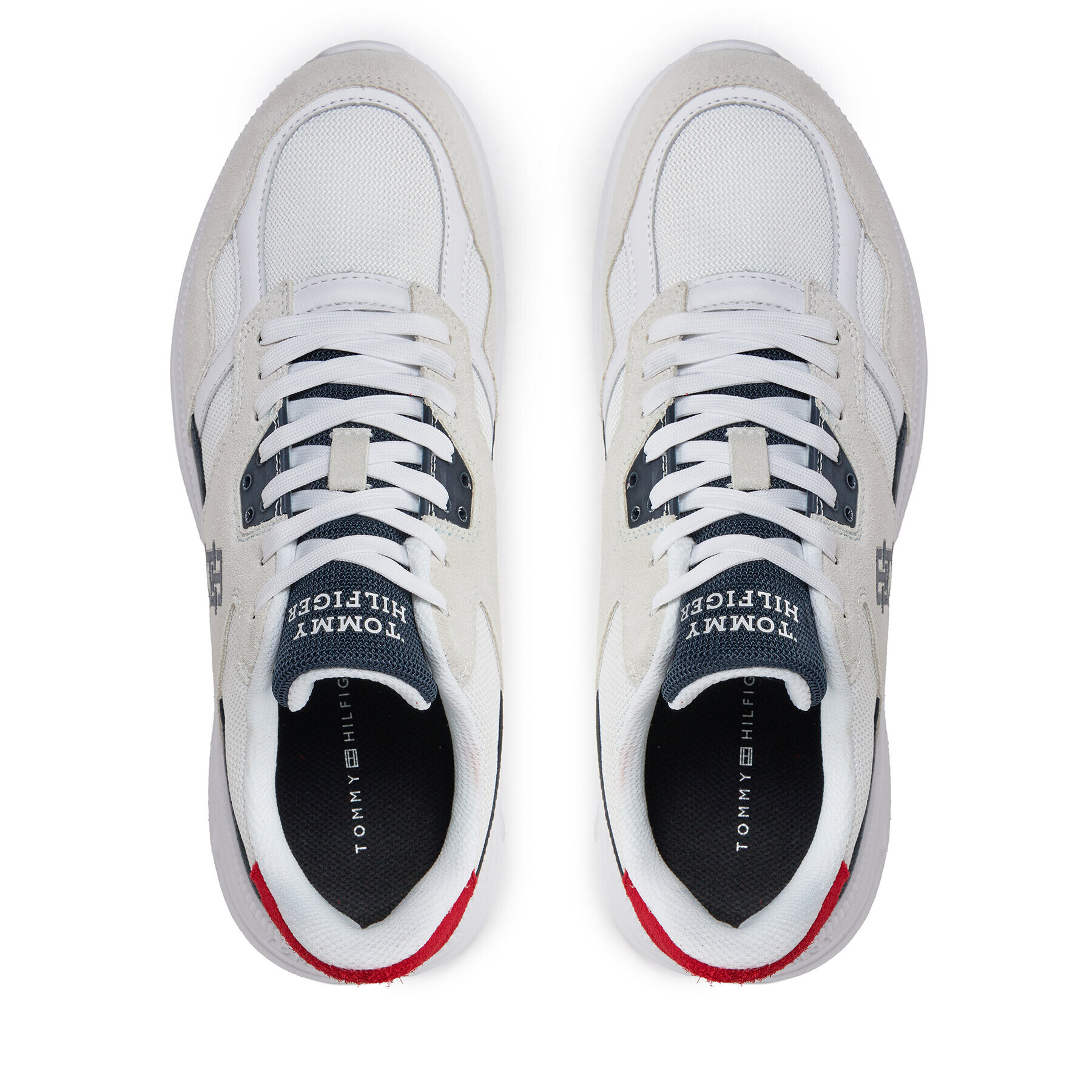 Tommy Hilfiger Сникърси Modern Runner Lth Mix FM0FM04878 Бял - Pepit.bg