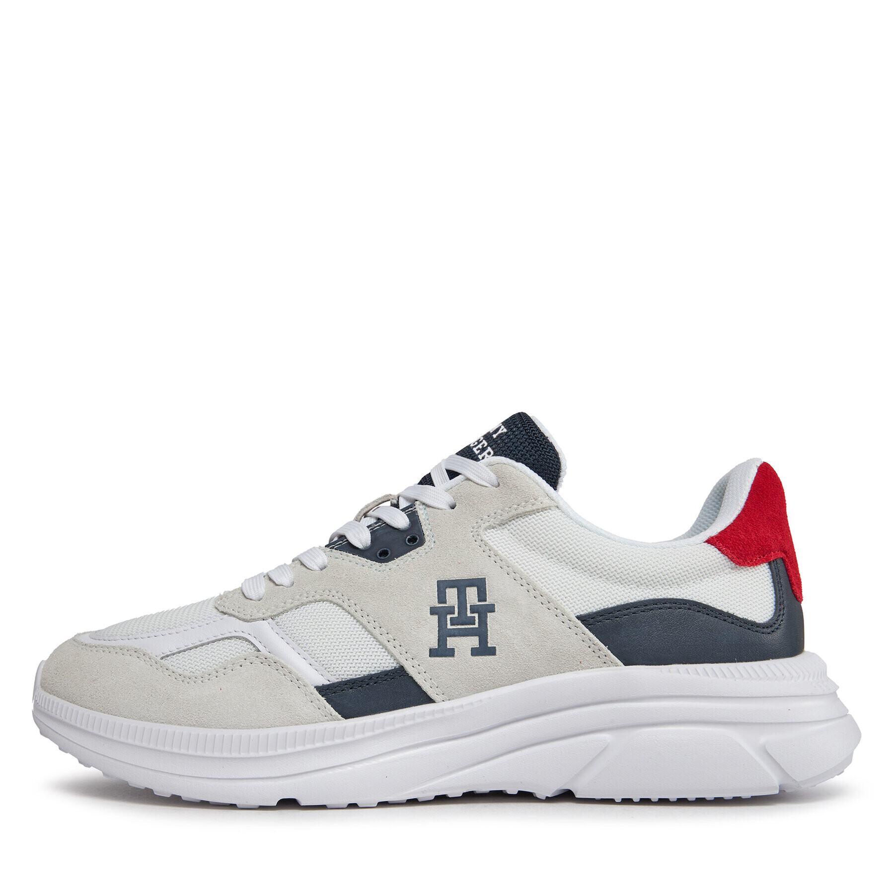 Tommy Hilfiger Сникърси Modern Runner Lth Mix FM0FM04878 Бял - Pepit.bg