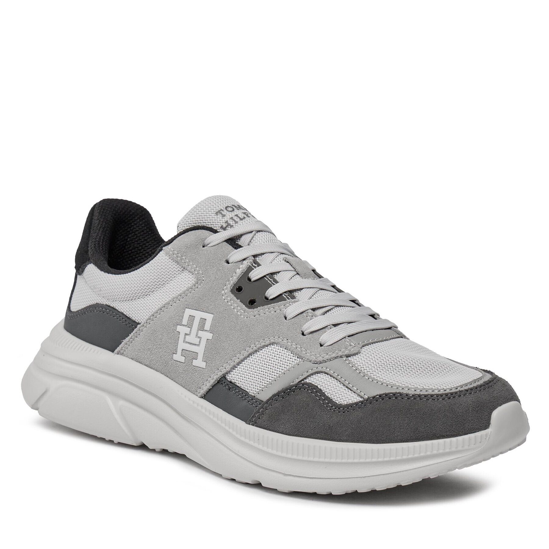 Tommy Hilfiger Сникърси Modern Runner Lth Mix FM0FM04878 Сив - Pepit.bg