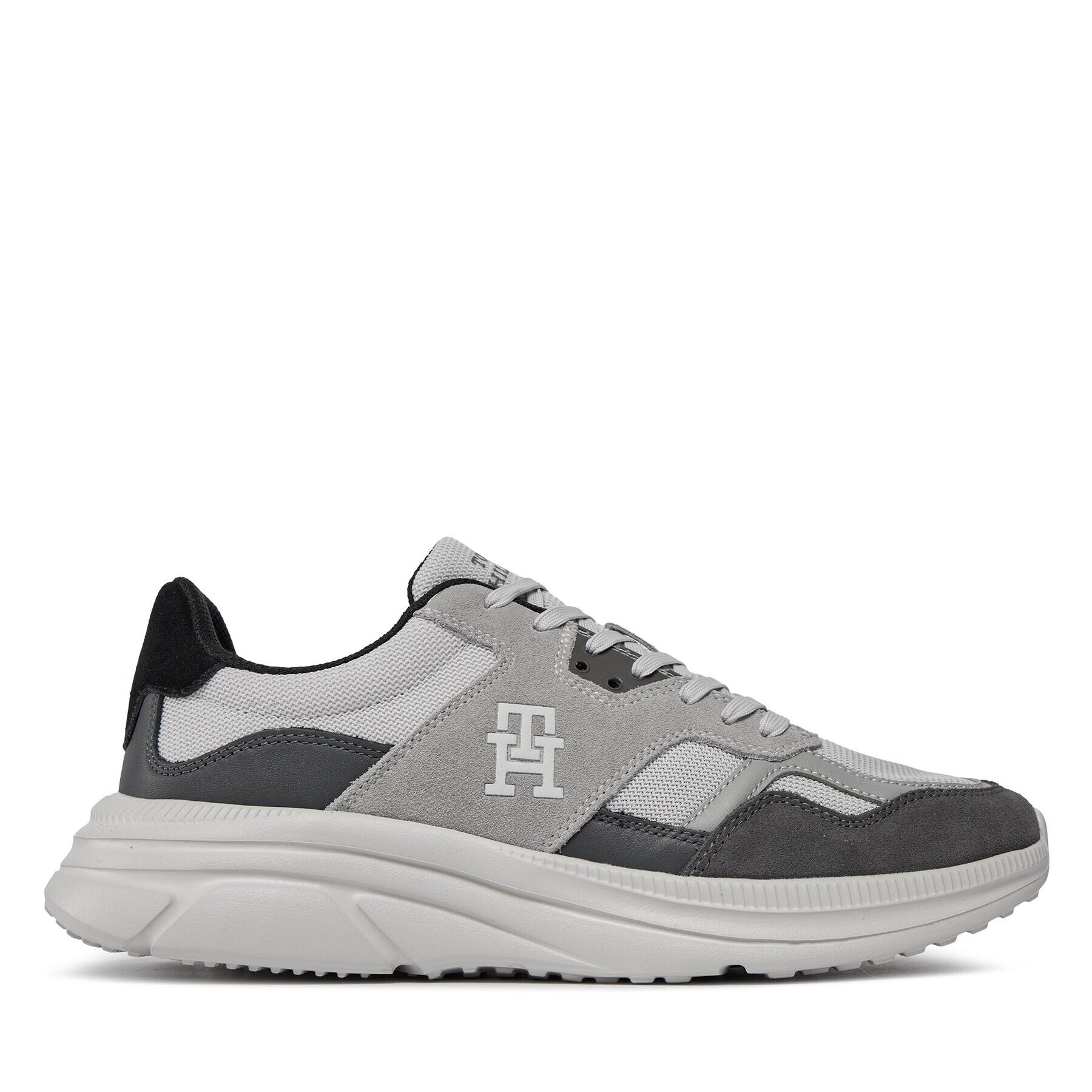 Tommy Hilfiger Сникърси Modern Runner Lth Mix FM0FM04878 Сив - Pepit.bg