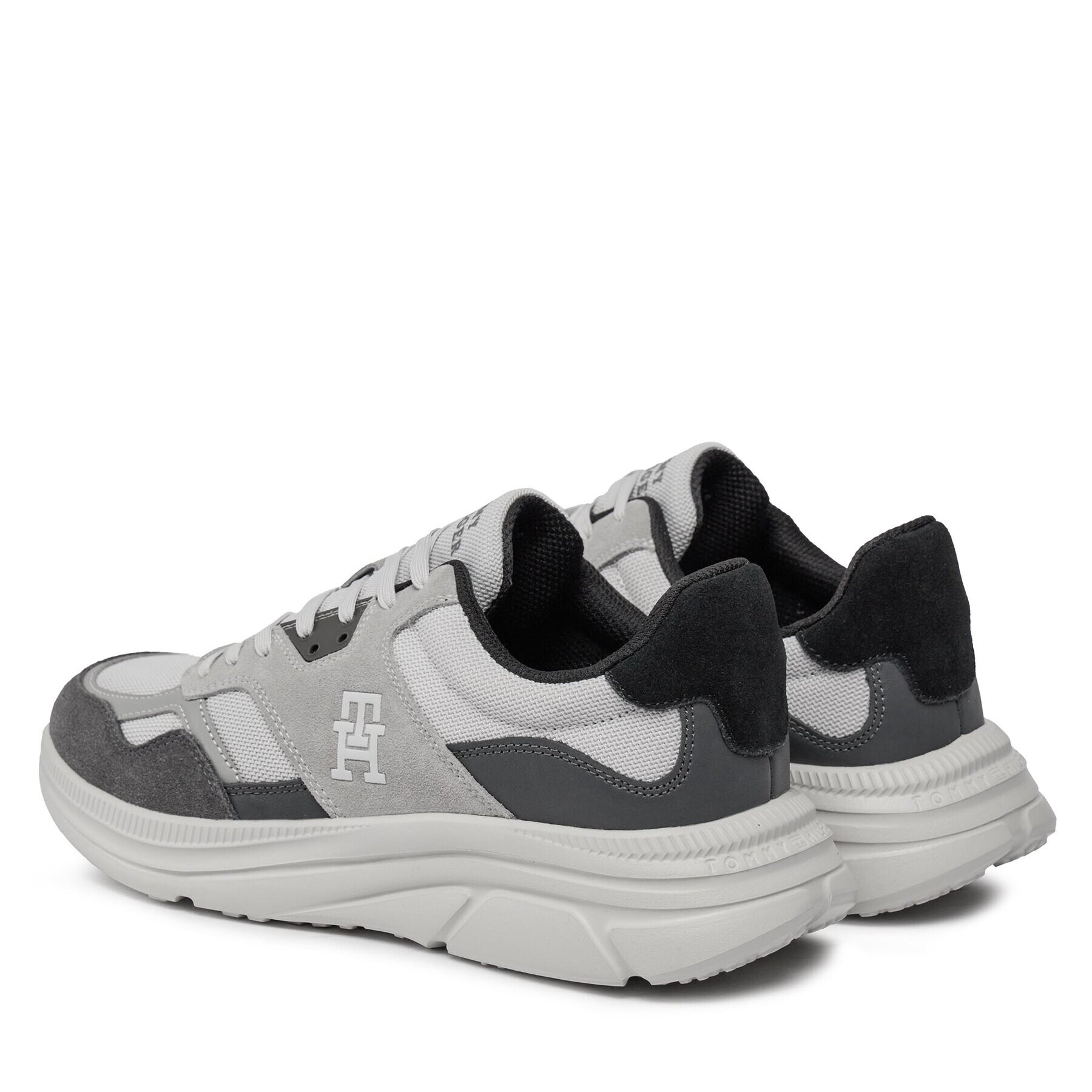 Tommy Hilfiger Сникърси Modern Runner Lth Mix FM0FM04878 Сив - Pepit.bg