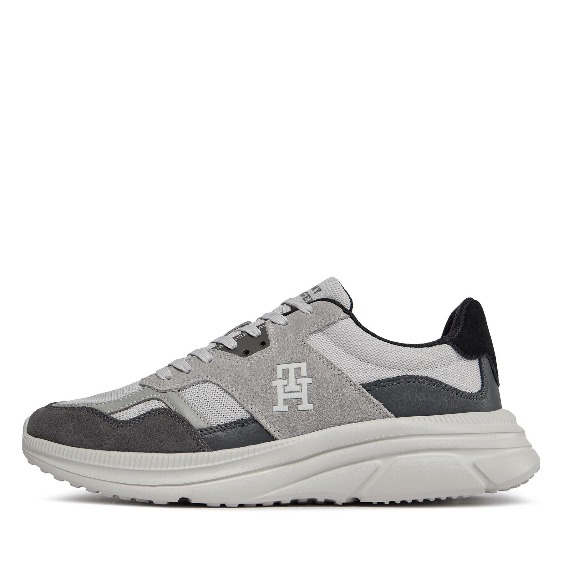 Tommy Hilfiger Сникърси Modern Runner Lth Mix FM0FM04878 Сив - Pepit.bg