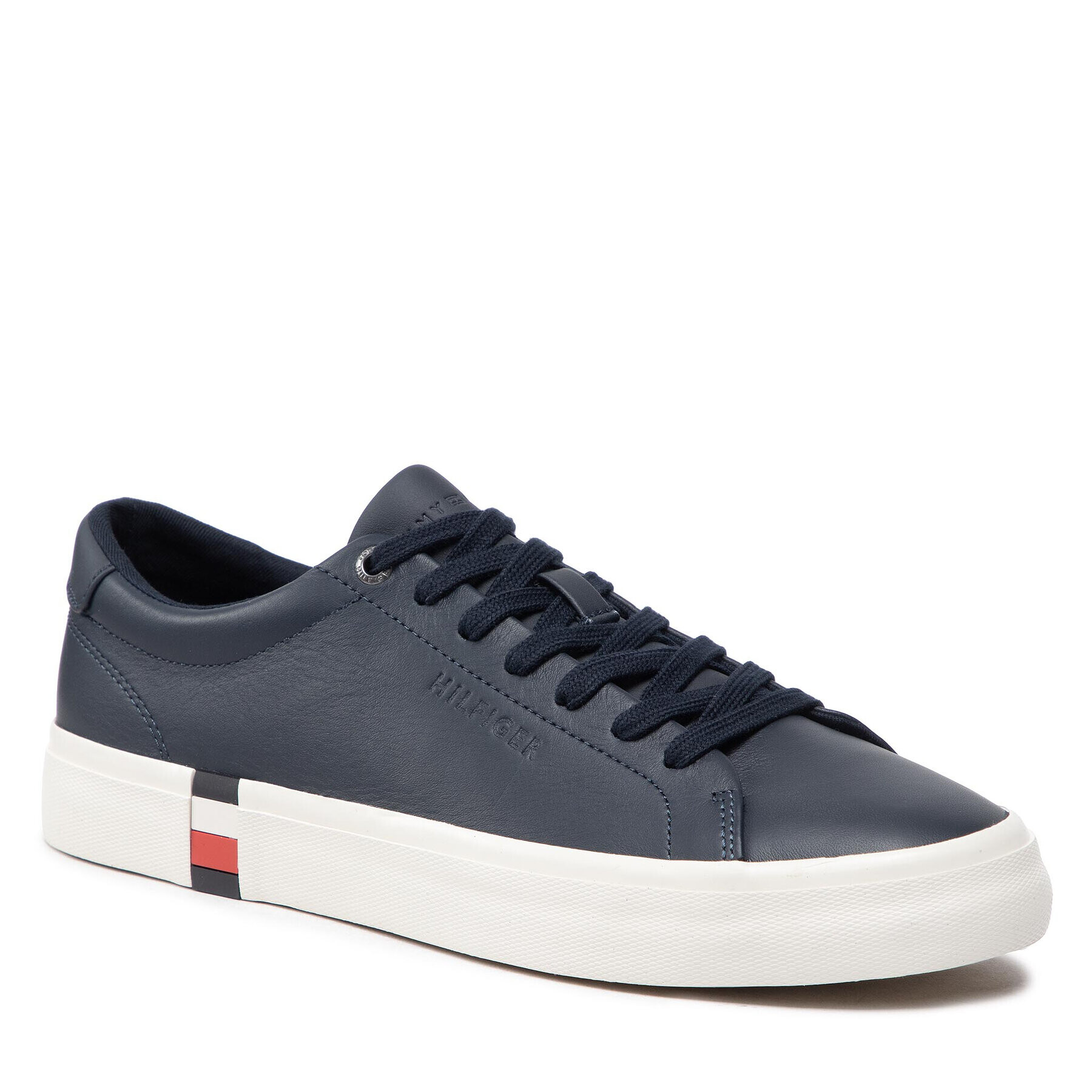 Tommy Hilfiger Сникърси Modern Vulc Corporate Leather FM0FM04036 Тъмносин - Pepit.bg