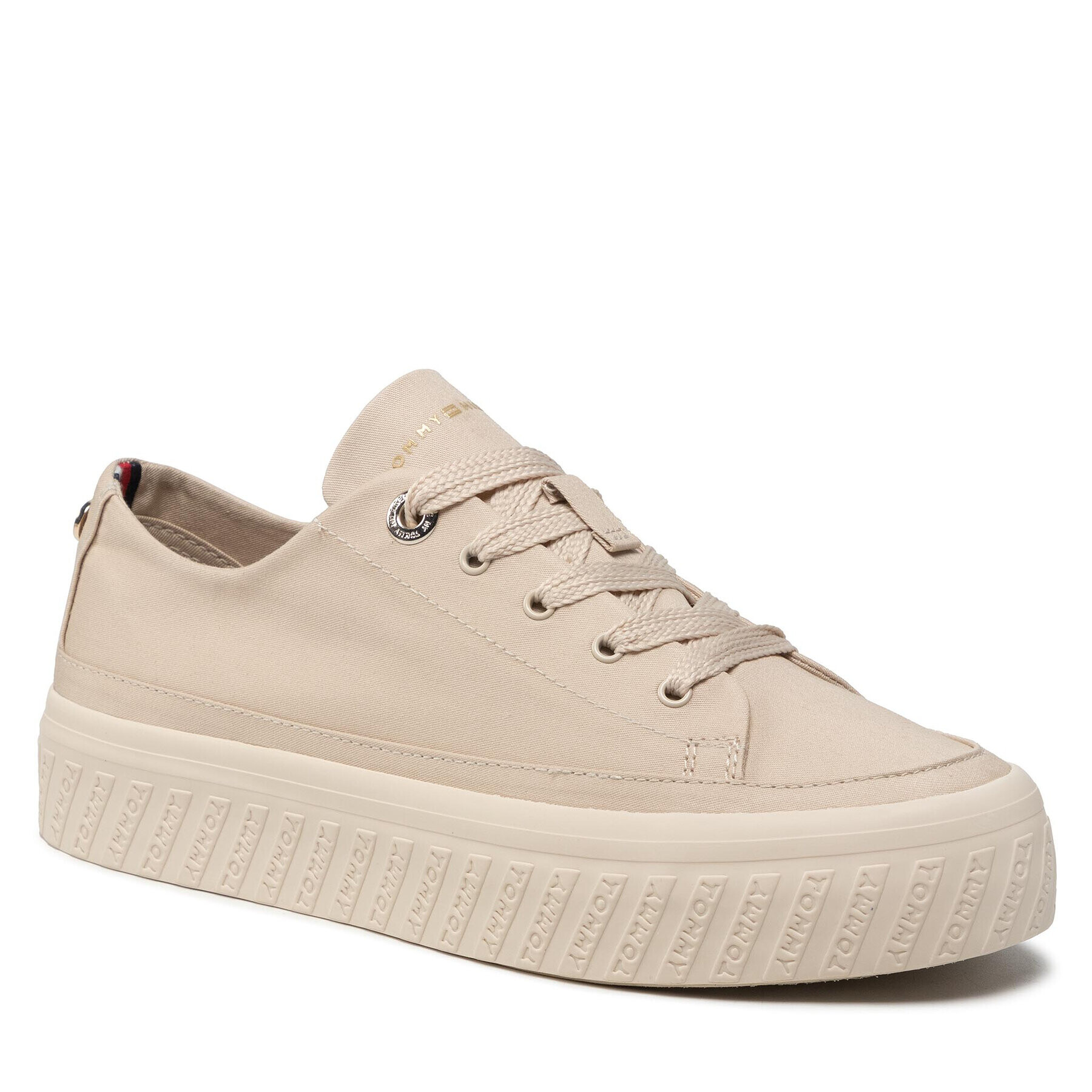 Tommy Hilfiger Сникърси Monochromatic Vulc Sneaker FW0FW06460 Бежов - Pepit.bg