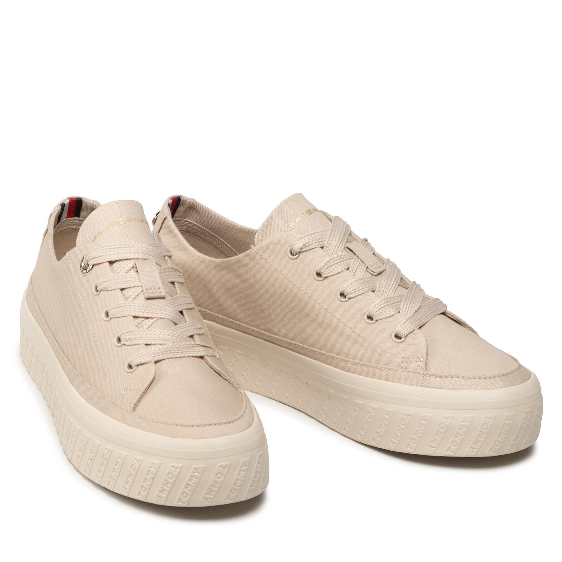 Tommy Hilfiger Сникърси Monochromatic Vulc Sneaker FW0FW06460 Бежов - Pepit.bg