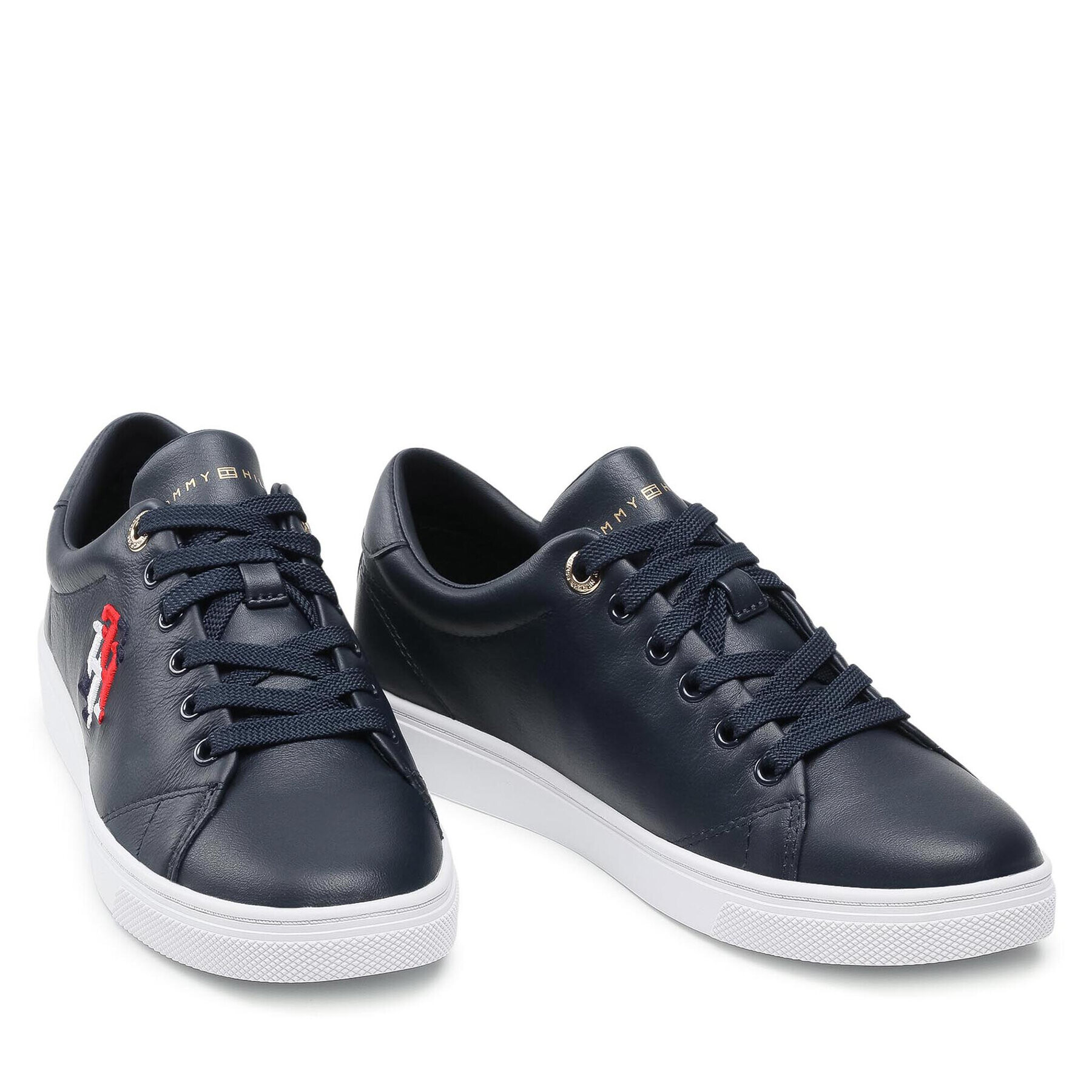 Tommy Hilfiger Сникърси Monogram Casual Sneaker FW0FW05794 Тъмносин - Pepit.bg