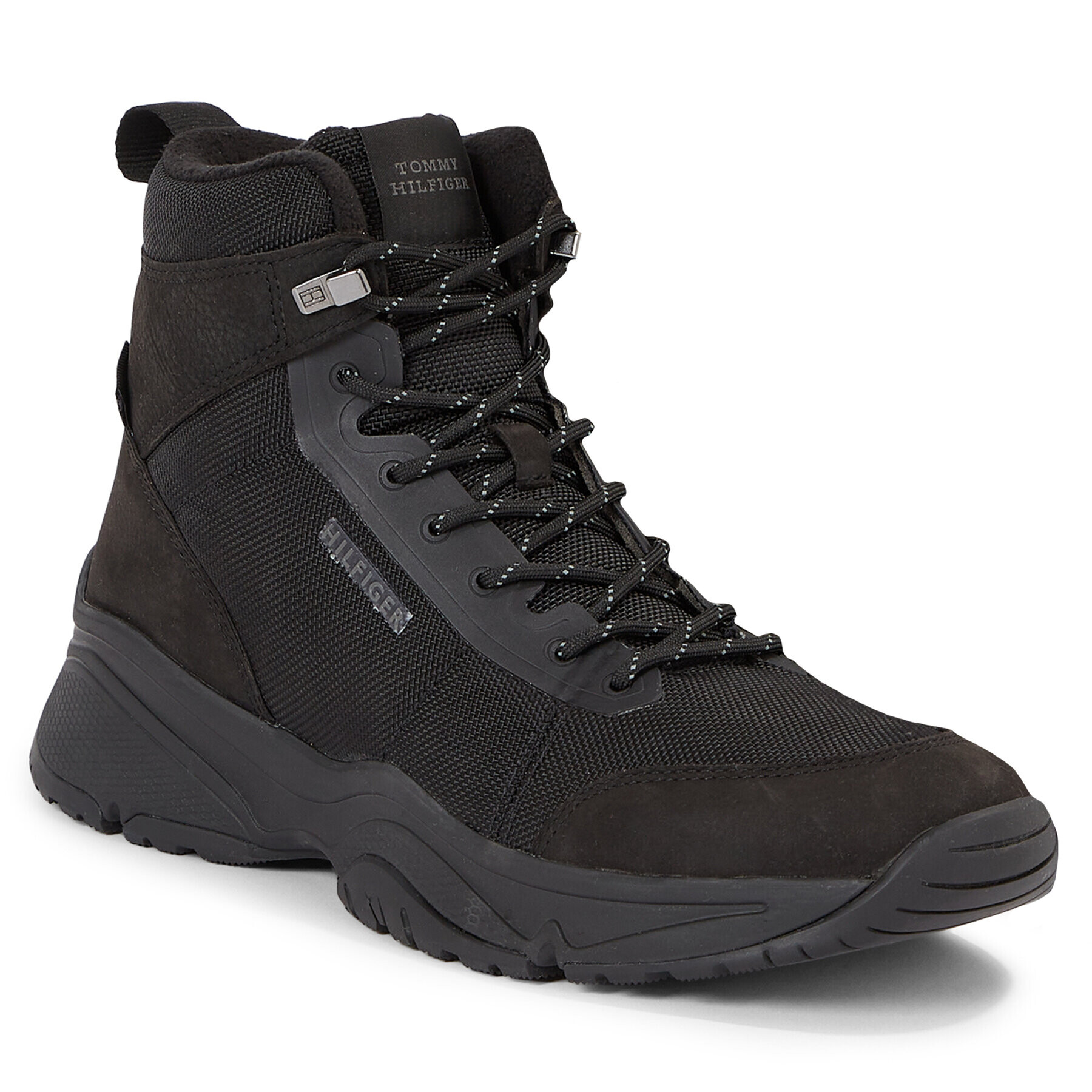 Tommy Hilfiger Сникърси Outdoor Snk Boot Lth Cordura FM0FM04838 Черен - Pepit.bg