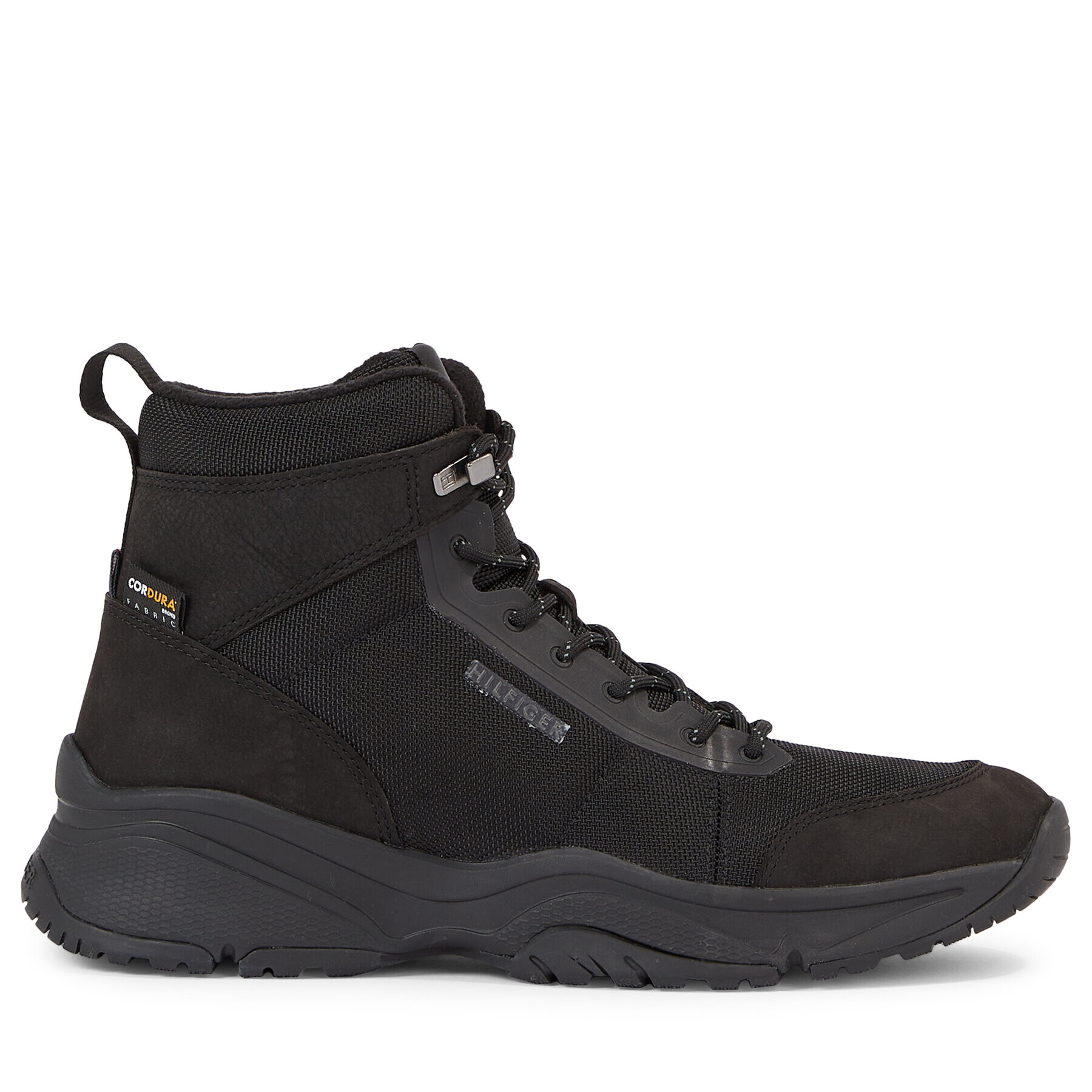 Tommy Hilfiger Сникърси Outdoor Snk Boot Lth Cordura FM0FM04838 Черен - Pepit.bg