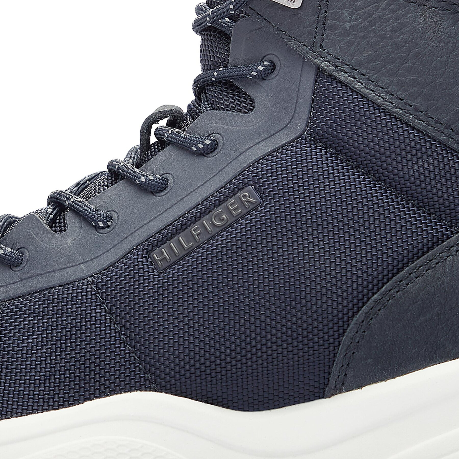 Tommy Hilfiger Сникърси Outdoor Snk Boot Lth Cordura FM0FM04838 Син - Pepit.bg